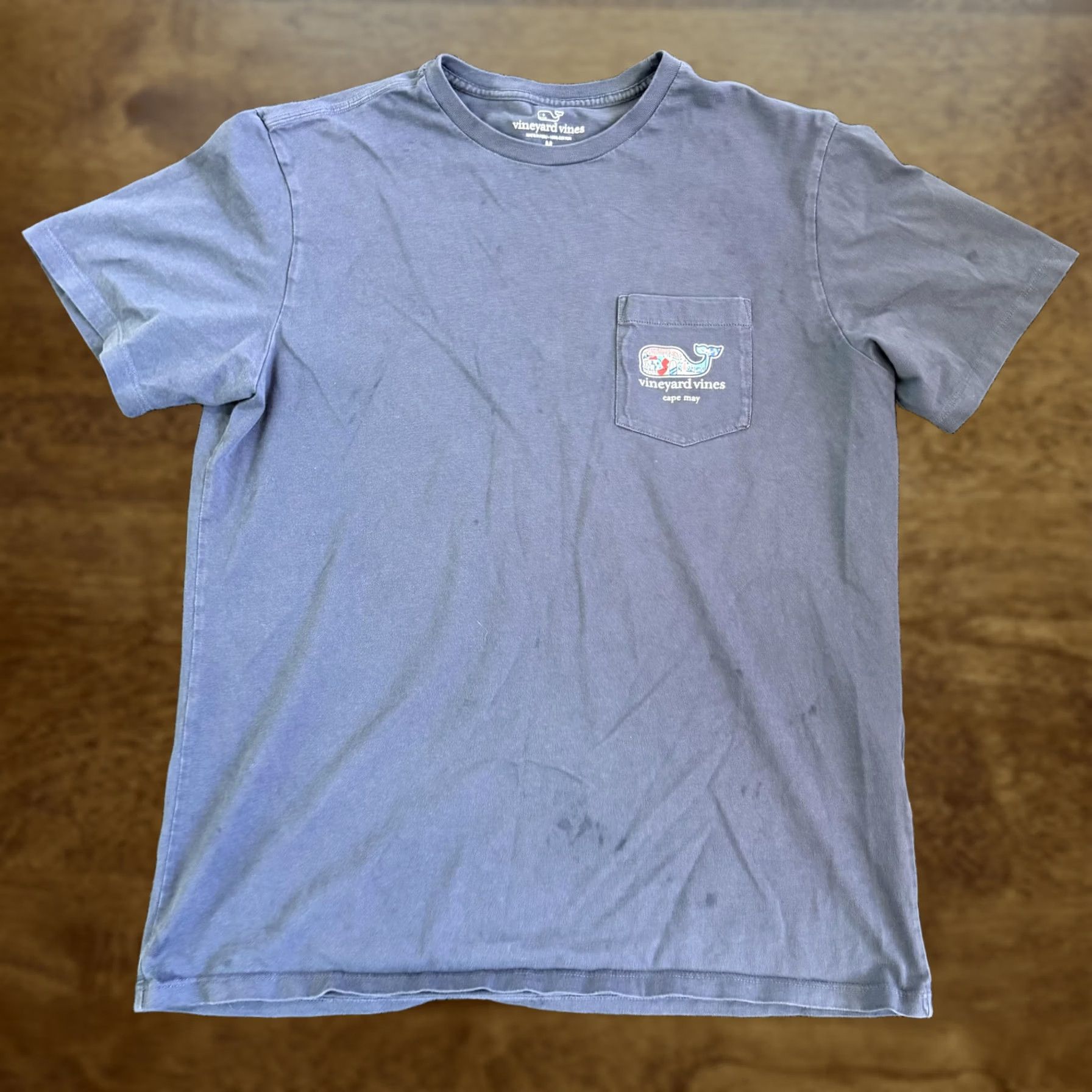 Vineyard Vines Vineyard Vines Shirt Mens Medium Blue Cape May Pocket Whale Tee T-Shirt Size US M / EU 48-50 / 2 - 1 Thumbnail