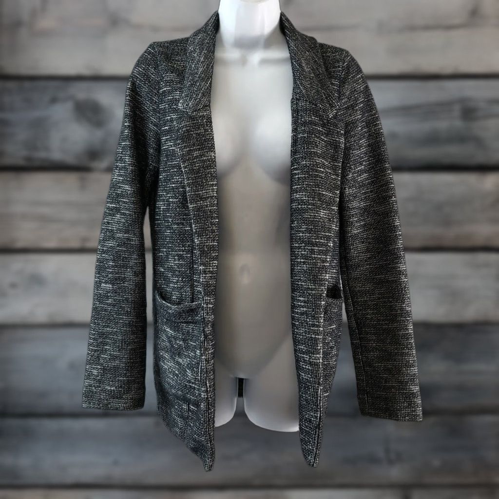 Topshop Topshop Womens Knit Jacket Sz 2 Black Open Front Pockets Cotton Blend Jacket Womens Medium? Size XS / US 0-2 / IT 36-38 - 1 Thumbnail