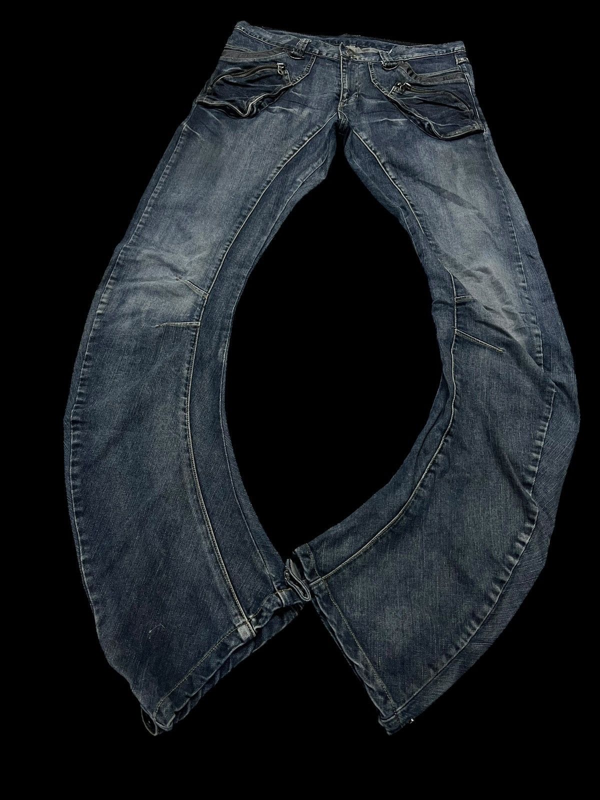 If Six Was Nine × PPFM × Seditionaries 🌈Insane Pocket PPFM Curved Multipocket Punk Jean Size US 35 - 1 Thumbnail