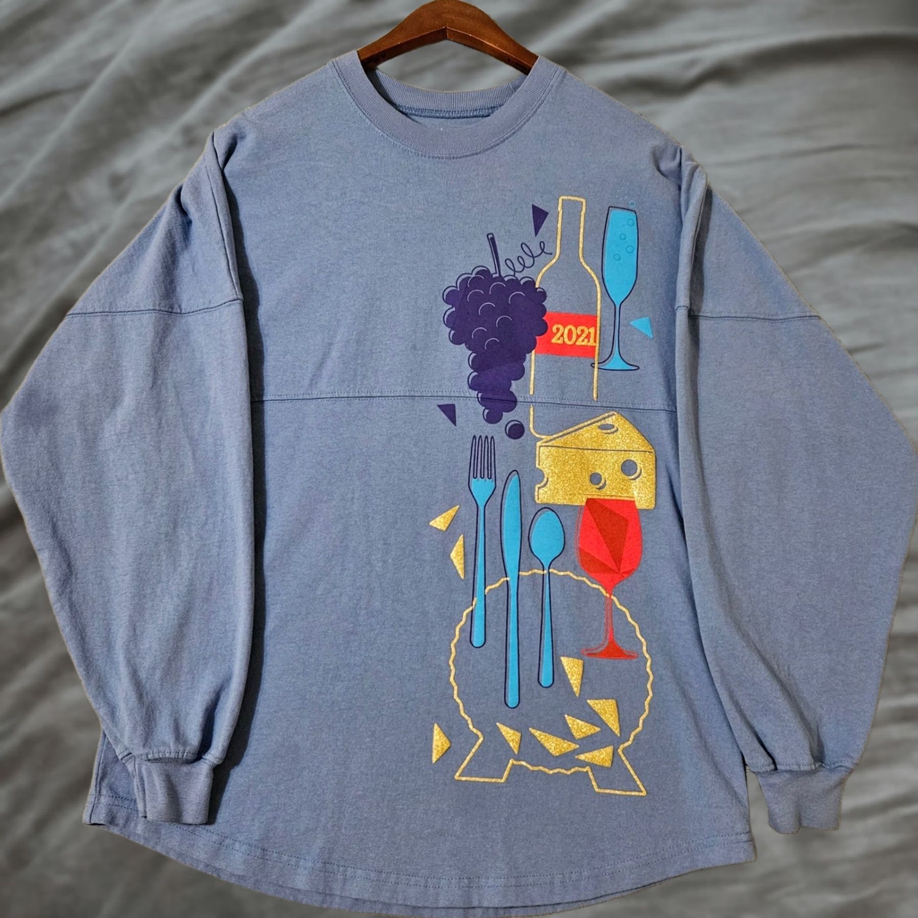 Disney Disney Spirit Jersey Shirt Celebrating Epcot Food & Wine Festival 2021 Small Blue Size S / US 4 / IT 40 - 1 Thumbnail