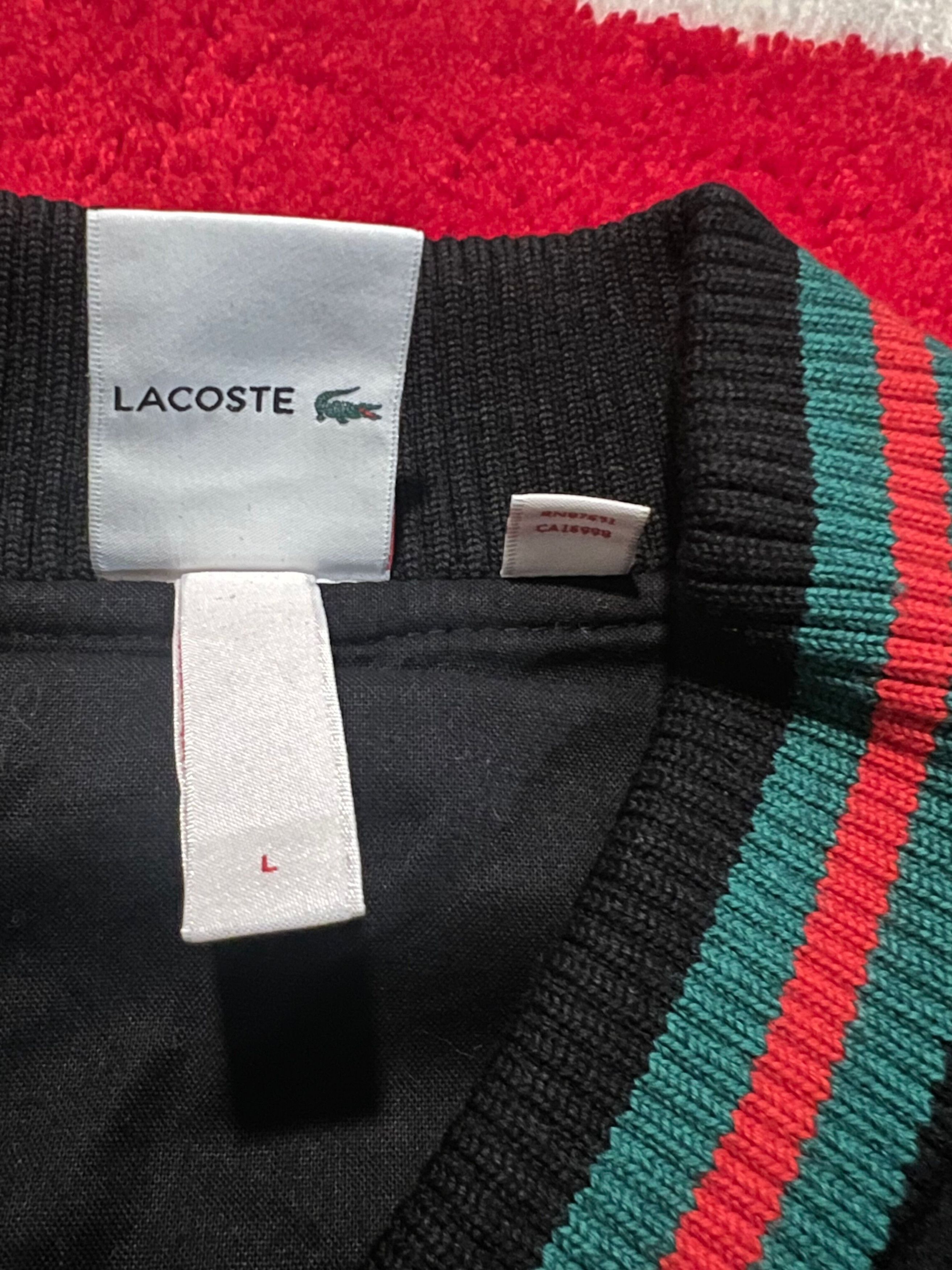 Lacoste × Supreme Supreme LACOSTE Wool Varsity Jacket Large Black Size US L / EU 52-54 / 3 - 5 Thumbnail