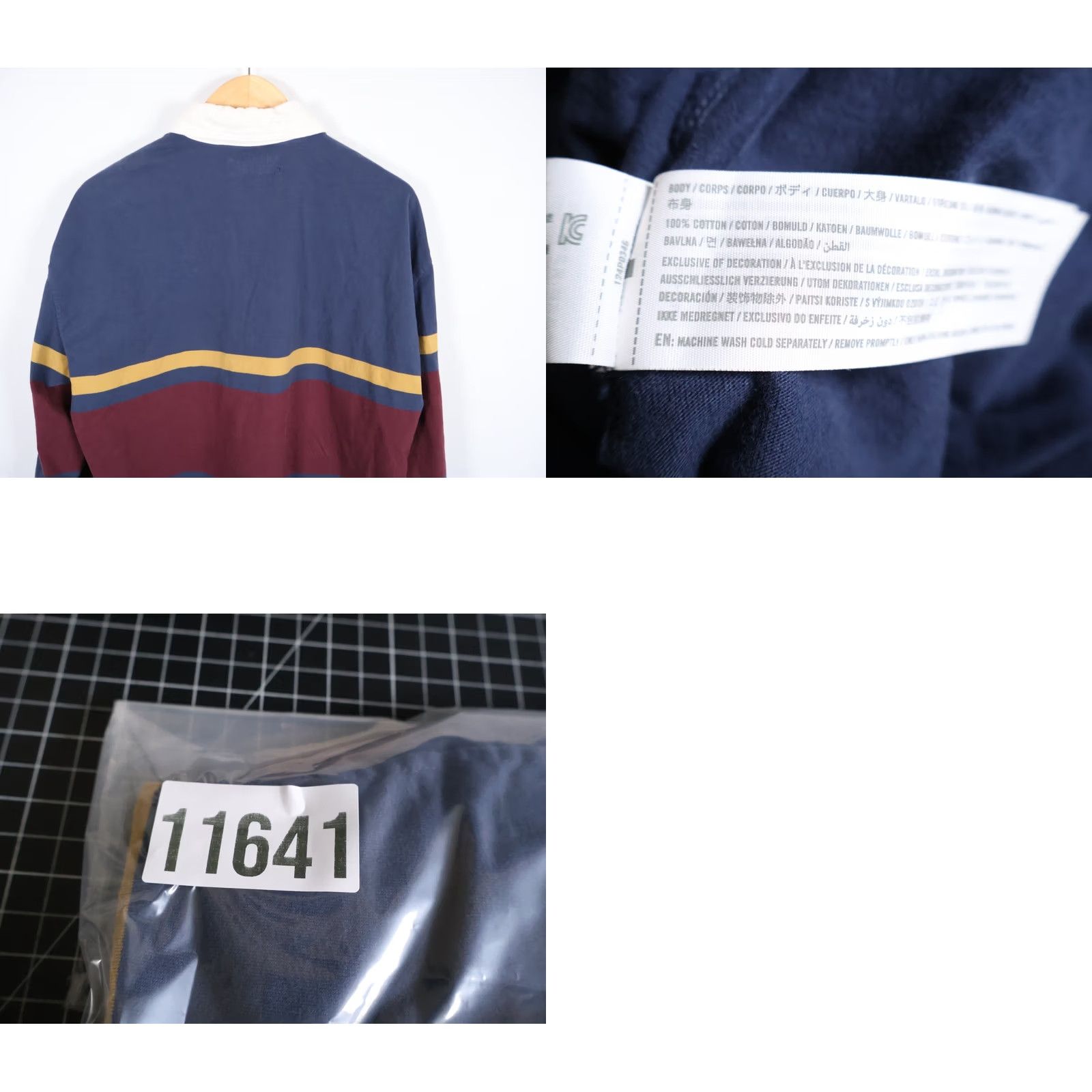 Abercrombie & Fitch Abercrombie & Fitch Polo Shirt Men's XL Blue Red Stripe Rugby Oversized Preppy Shirt Size US XL / EU 56 / 4 - 9 Thumbnail