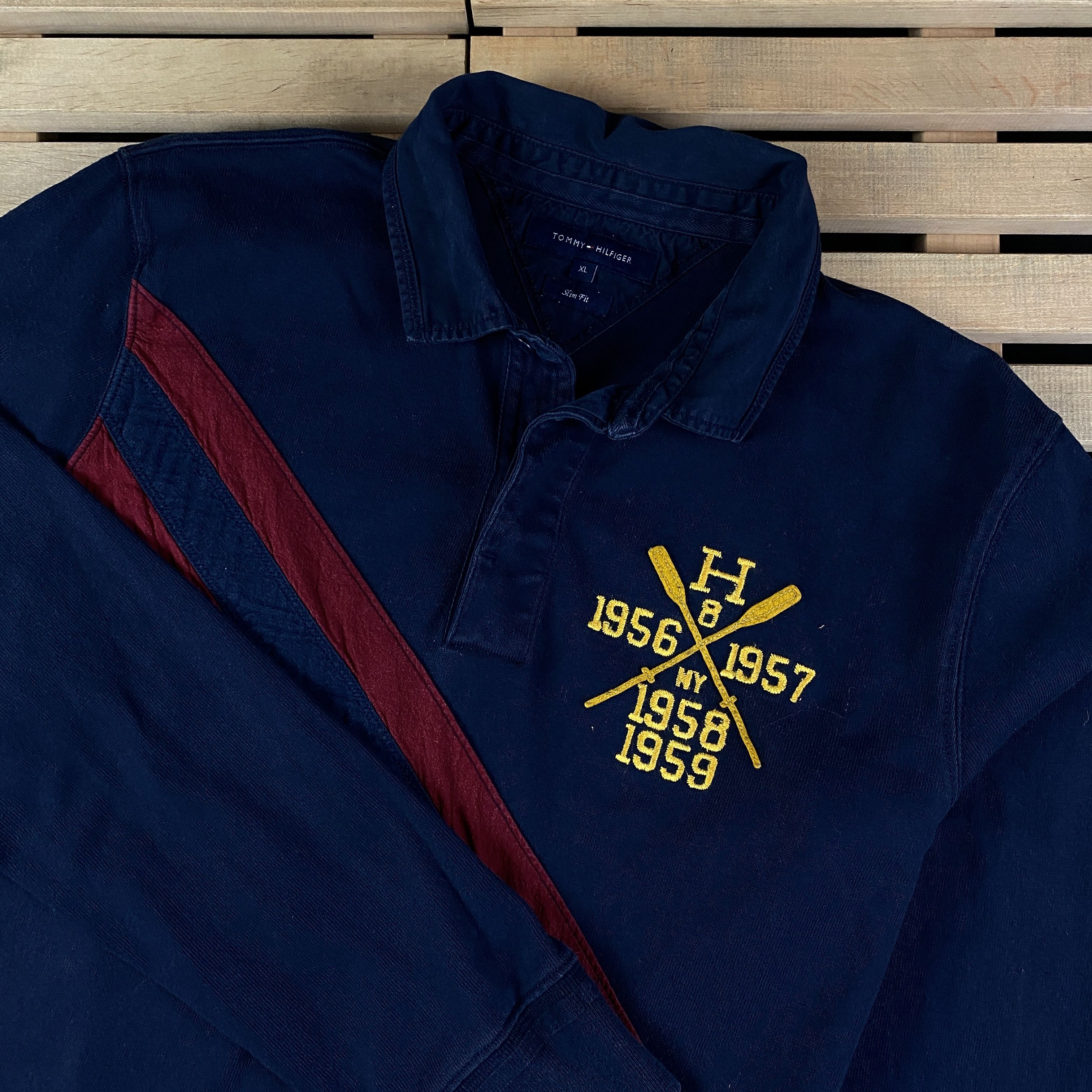 Tommy Hilfiger Mens Vintage Long Sleeve Rugby Shirt Tommy Hilfiger Size XL Size US XL / EU 56 / 4 - 2 Thumbnail