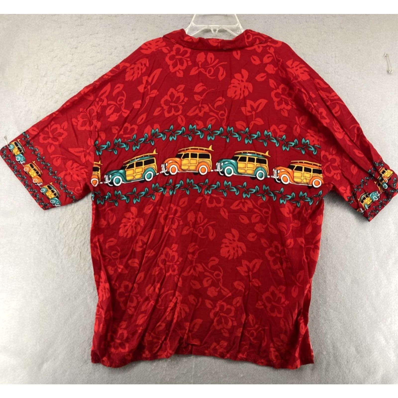 Vintage VINTAGE Basix Hawaiian Shirt Men's XL Red Floral Summer Casual Short Sleeve Button-up Size US XL / EU 56 / 4 - 6 Thumbnail