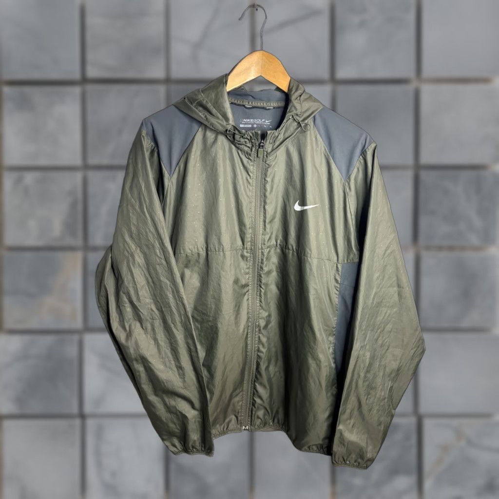 Nike Nike Golf Jacket Mens XL Green Hooded Full Zip Windbreaker Colorblock Athletic Size US XL / EU 56 / 4 - 1 Thumbnail