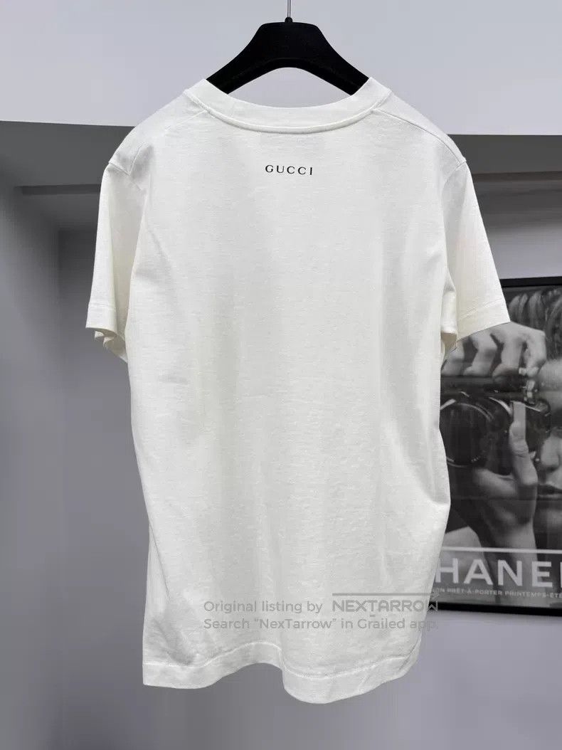 Gucci Gucci White apple sequin print short-sleeved T-shirt Size S / US 4 / IT 40 - 3 Thumbnail
