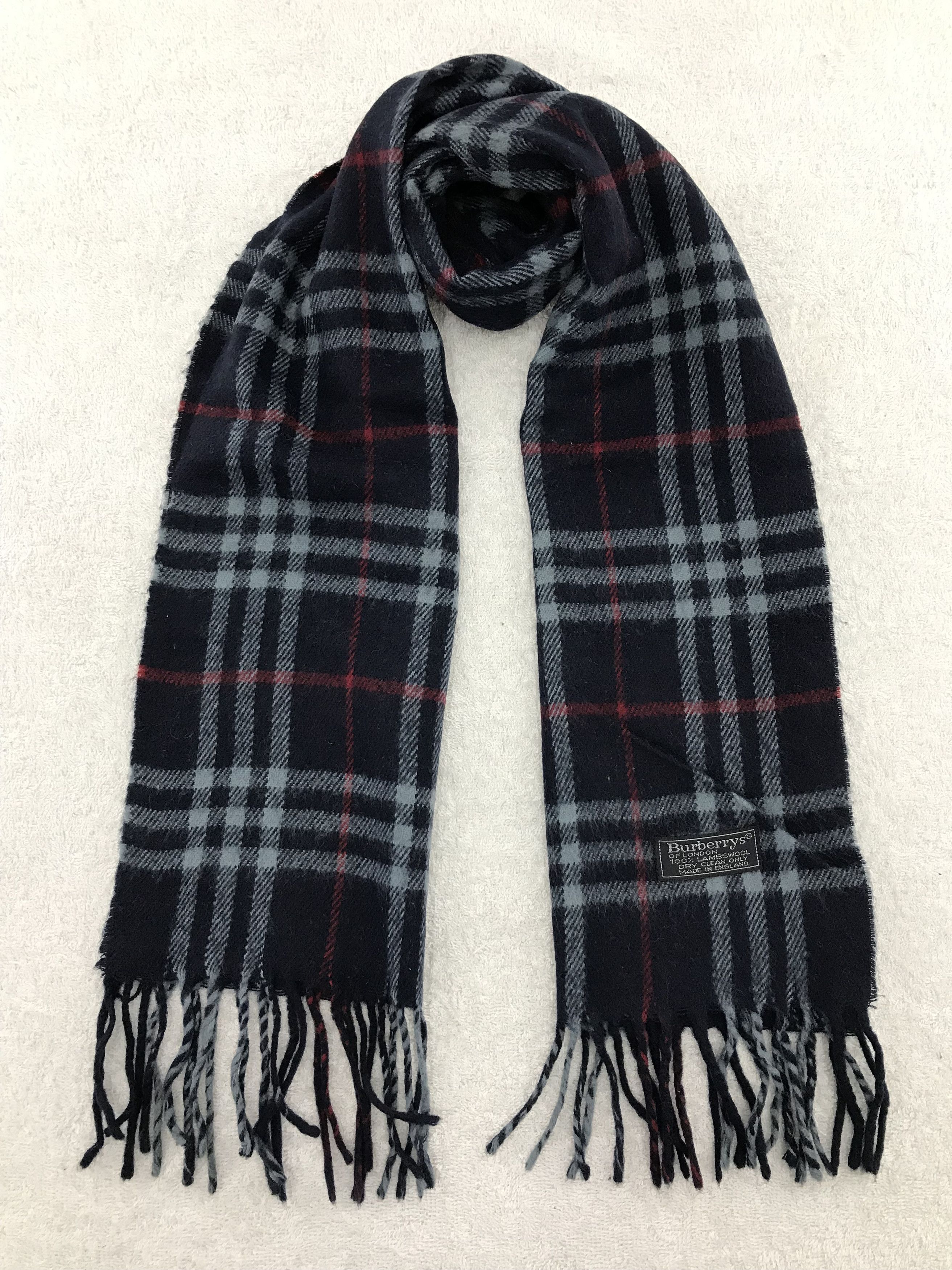 Burberry × Vintage Burberry Scarf / Muffler / Neckwear - WW219 Size ONE SIZE - 1 Thumbnail