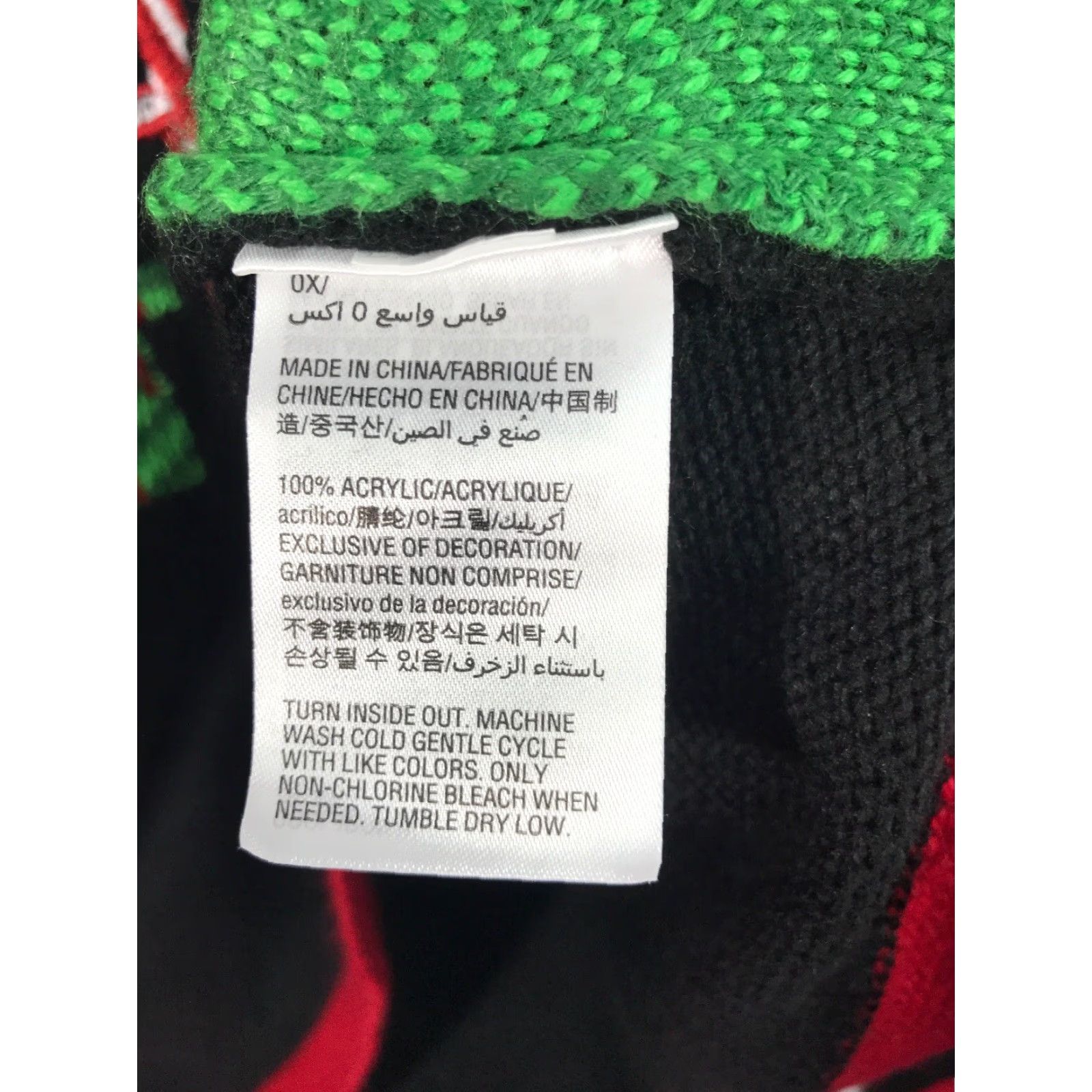 Vintage Karen Scott Christmas Sweater Womens 0X Black Trees Candy Cane Embroidered Knit Pullover Geometric Bow Sequin Classic Holiday Season Mens? Size XL / US 12-14 / IT 48-50 - 3 Thumbnail