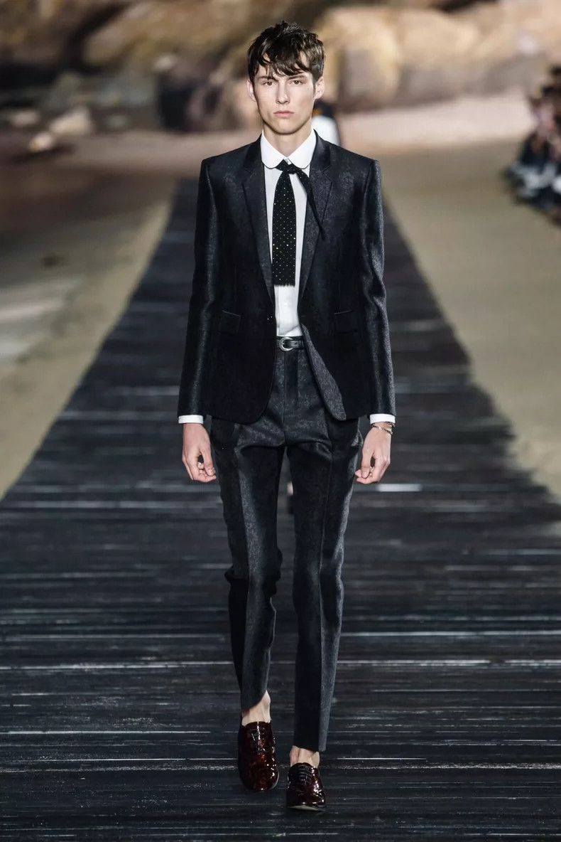Saint Laurent Paris Saint laurent paris 20 Show Dark Jacquard blazer 2506-Nexta Size 48R - 6 Thumbnail