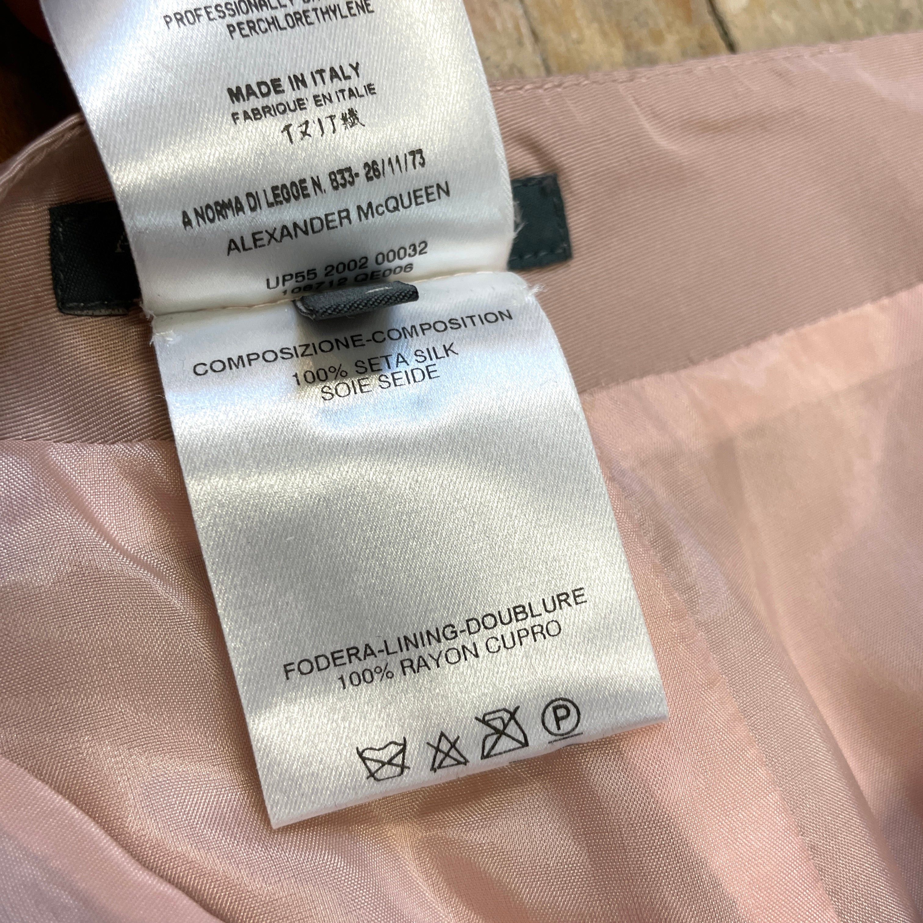 Alexander McQueen Alexander McQueen Vintage Designer Blush Pink Silk Skirt Made In Italy Size 29" Size 29" - 7 Thumbnail