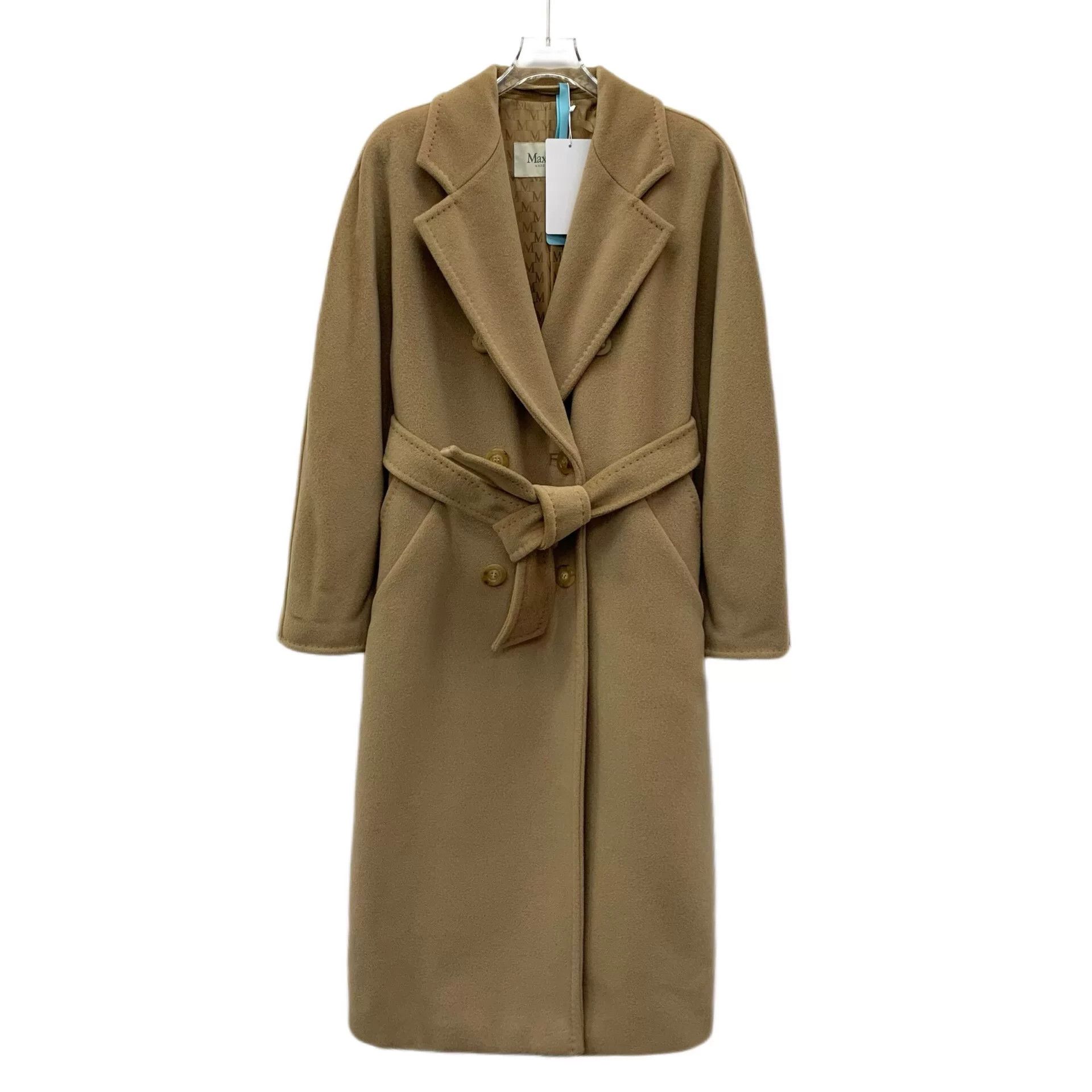 Max Mara brown wool double-breasted long coat Size US M / EU 48-50 / 2 - 1 Thumbnail