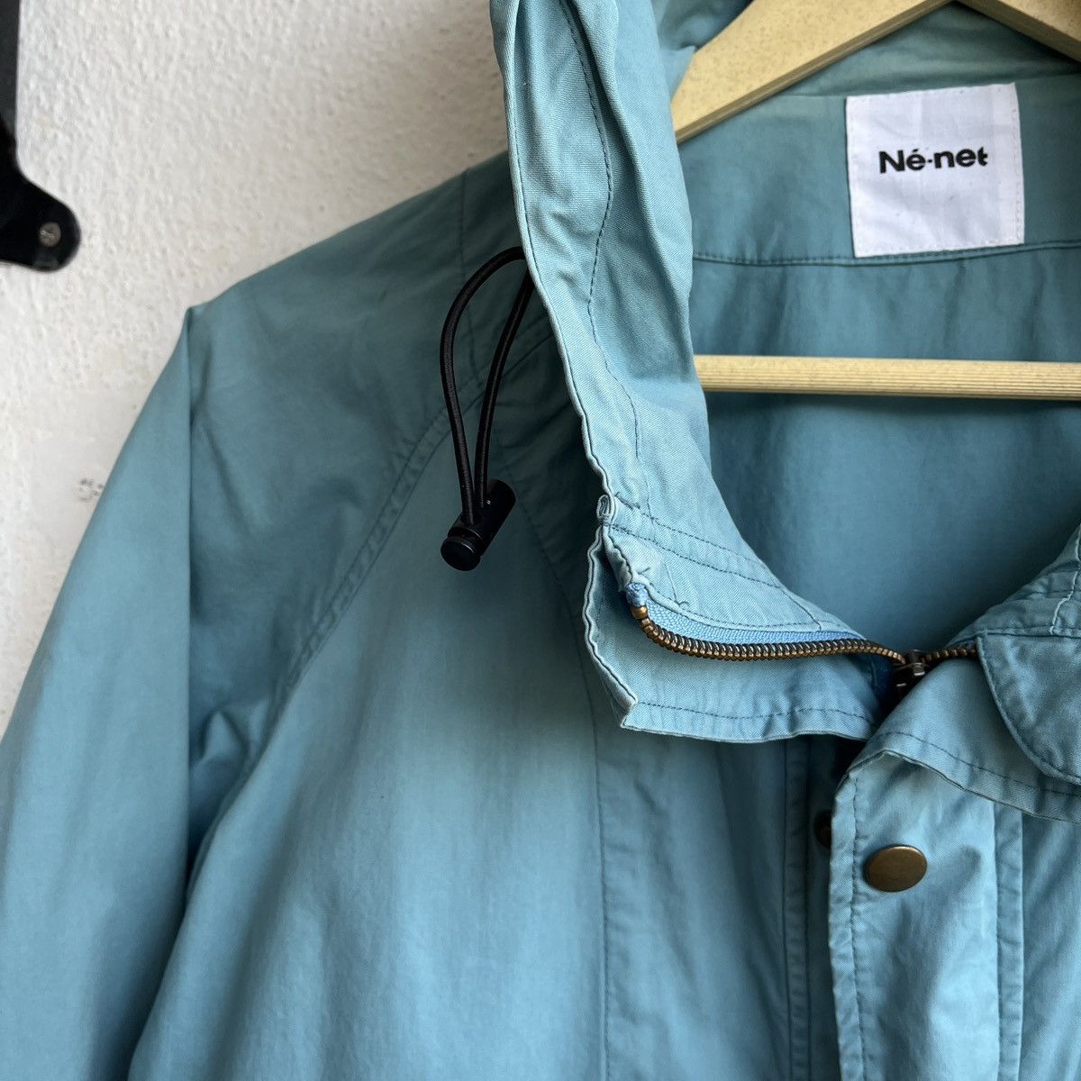 Ne-Net SOFT BLUE ISSEY MIYAKE NE-NET LIGHT HOODIE JACKET Size US L / EU 52-54 / 3 - 5 Thumbnail