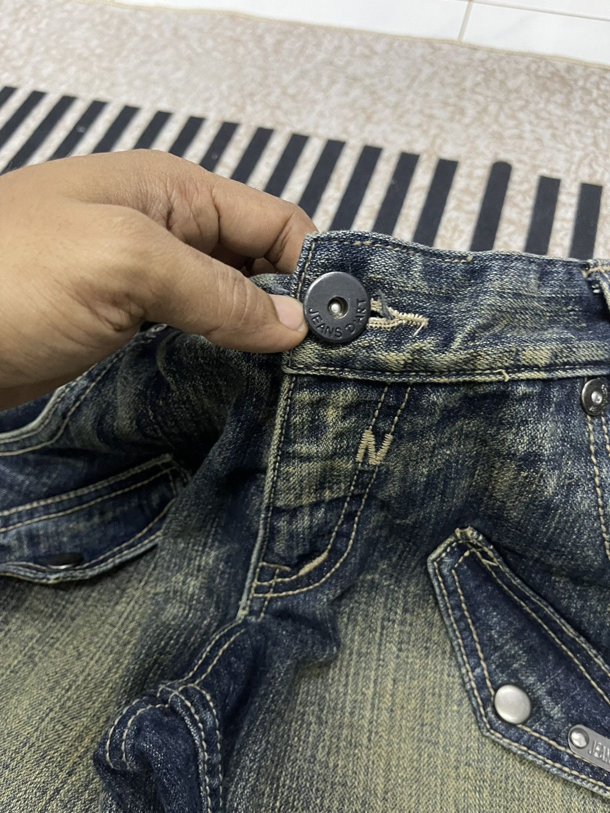 If Six Was Nine 2000s JEANS DE ART WASHABLE MULTIPOCKET JEANS RARE Size US 29 - 7 Thumbnail
