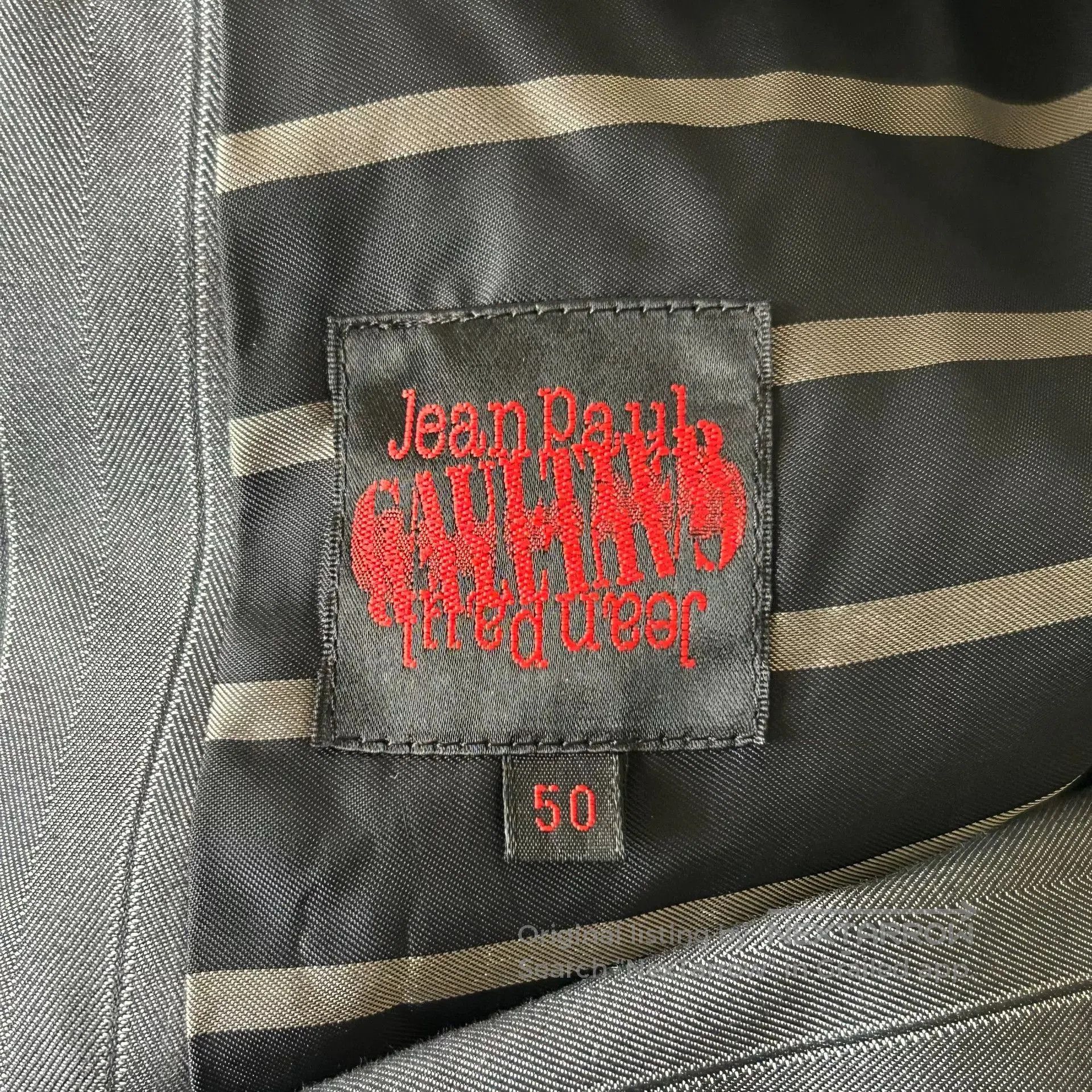 Jean Paul Gaultier gray striped suit by Jean Paul Gaultier. Size US L / EU 52-54 / 3 - 7 Thumbnail