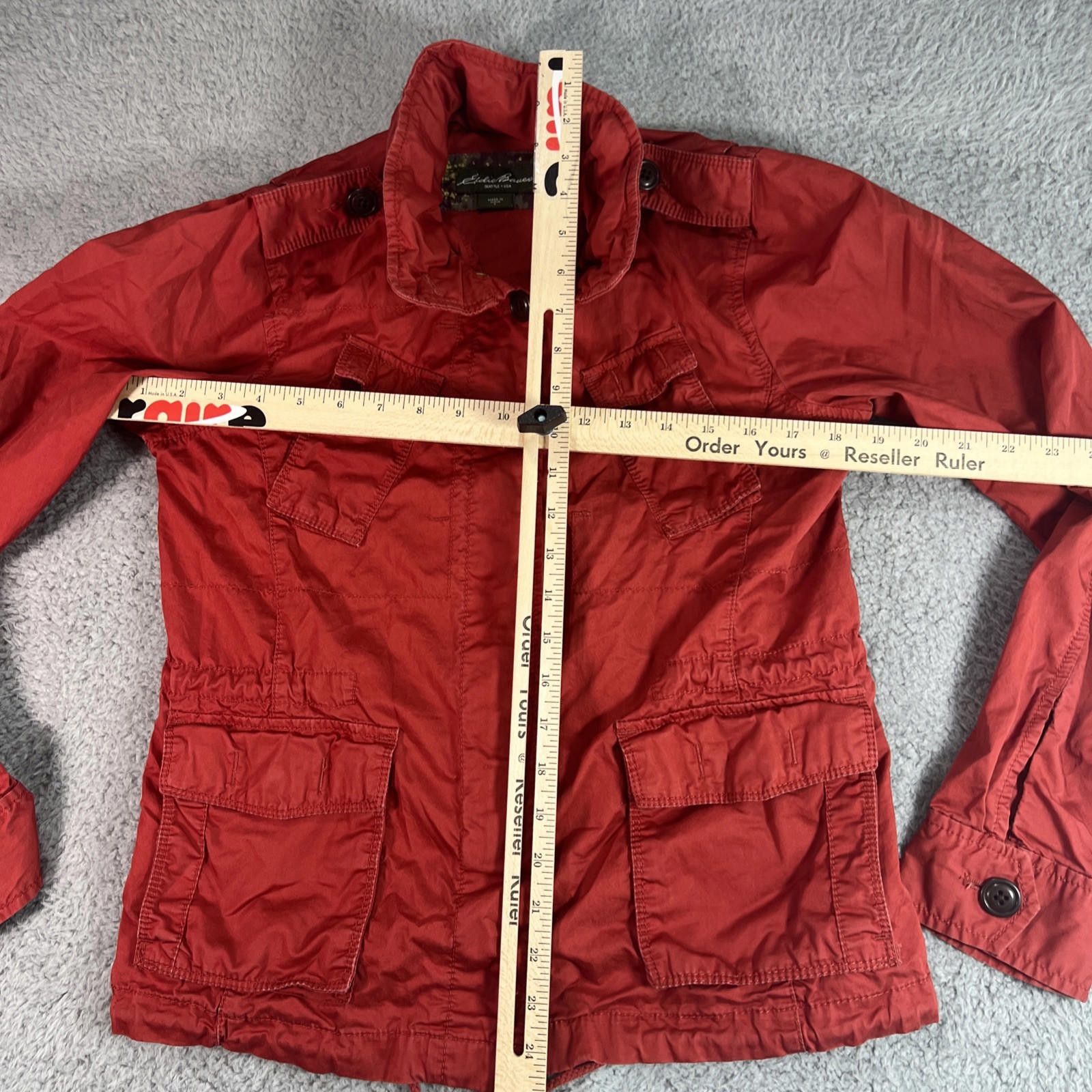 Eddie Bauer Eddie Bauer Hoodie Utility Jacket Women Small Red Pockets Size L / US 10 / IT 46 - 4 Thumbnail
