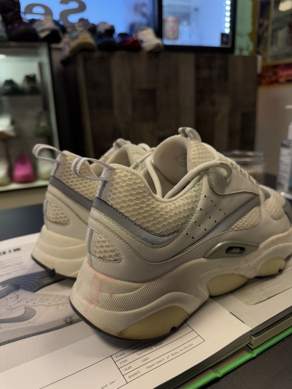 Dior Dior B22 White Low Top Sneakers 43EU/10US Worn Size US 10 / EU 43 - 4 Thumbnail