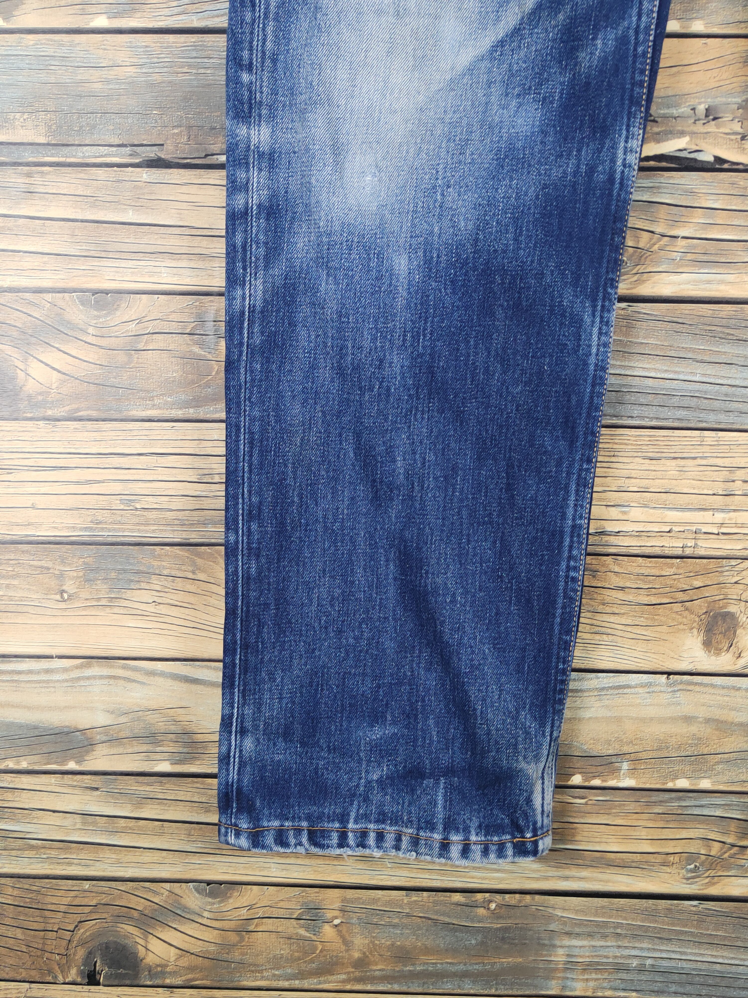 Levi's Vintage Levis 502 Redline Selvedge Faded Blue Jeans #W1323 Size US 33 - 4 Thumbnail