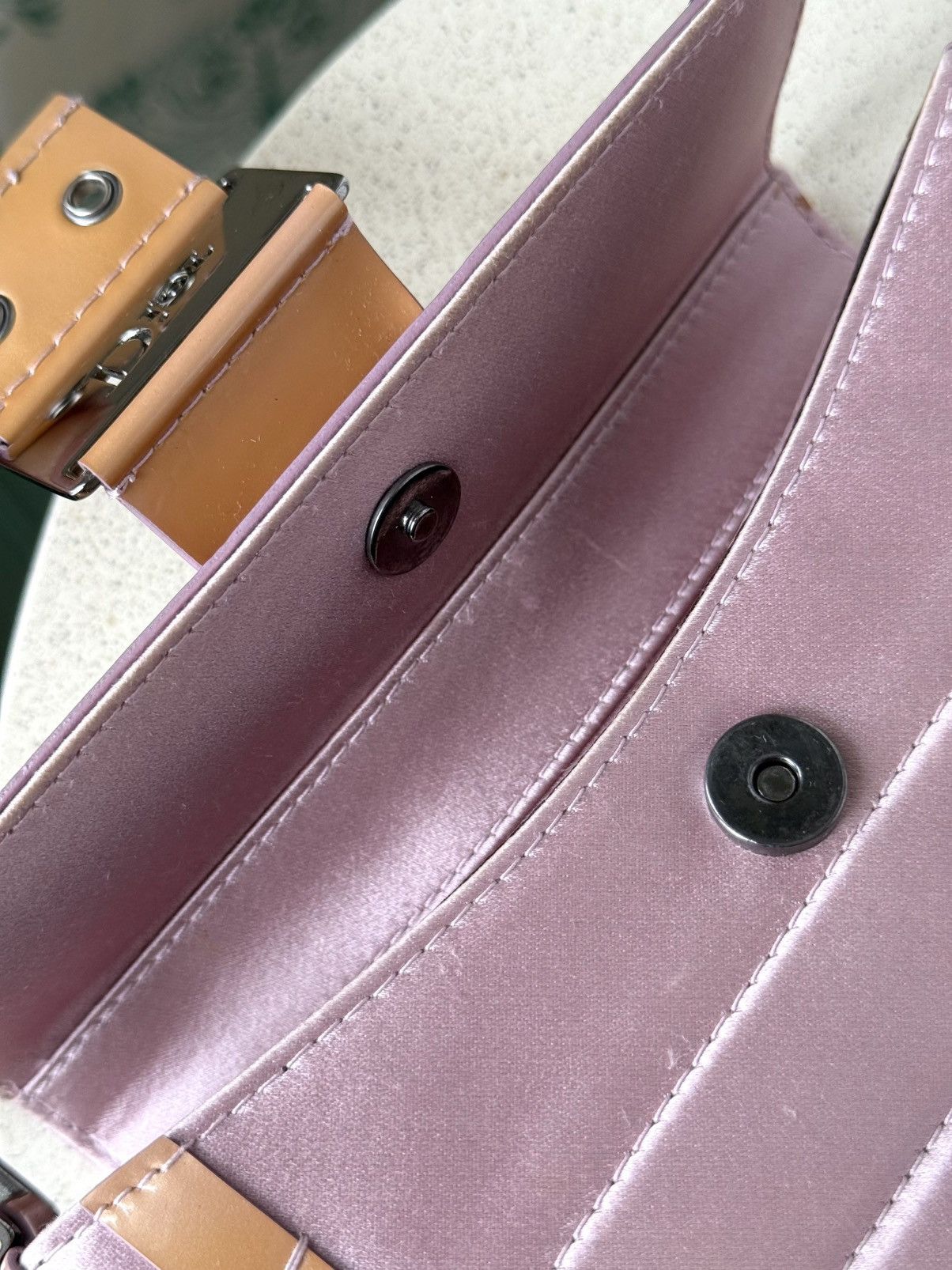 Dior 2002 Dior Street Chic Mini Columbus Pink Satin Clutch Bag Size ONE SIZE - 14 Thumbnail