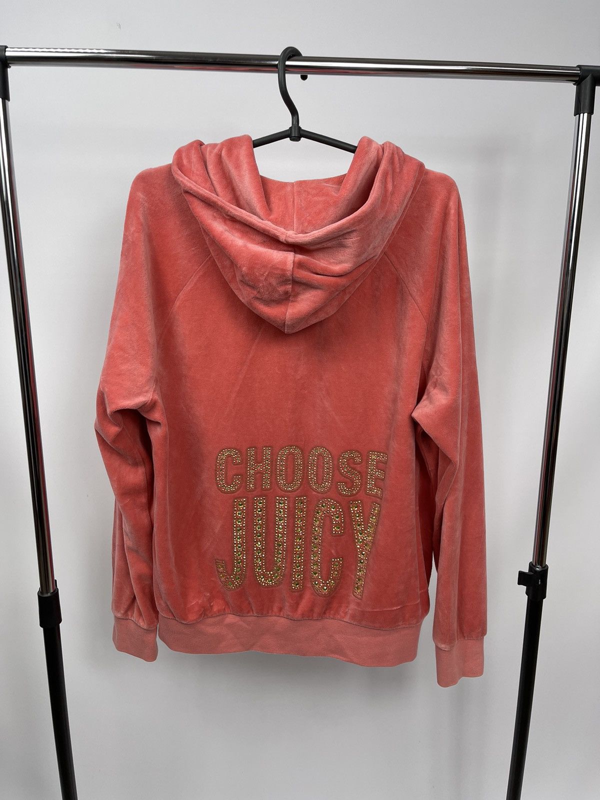 Juicy Couture Juicy Couture Full Zip Long Sleeve Hoodie Pink Size L Women Size L / US 10 / IT 46 - 1 Thumbnail