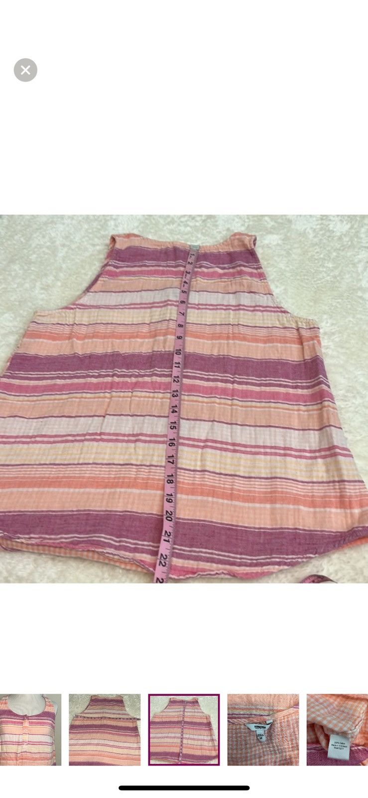 Sonoma Sonoma medium striped tank top Size M / US 6-8 / IT 42-44 - 2 Thumbnail