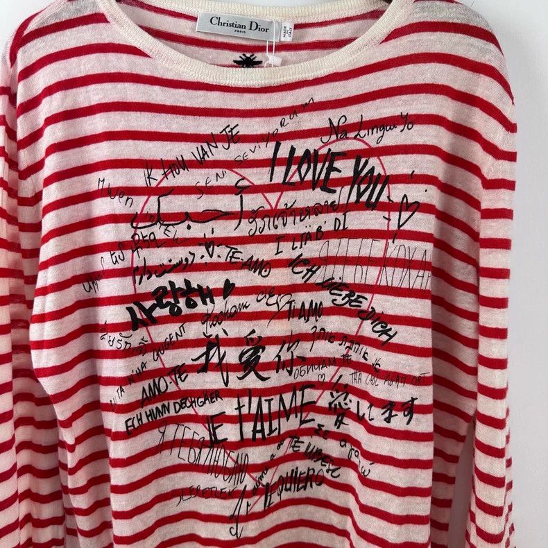 Dior Dior Striped graffiti sweater Size XS / US 0-2 / IT 36-38 - 3 Thumbnail