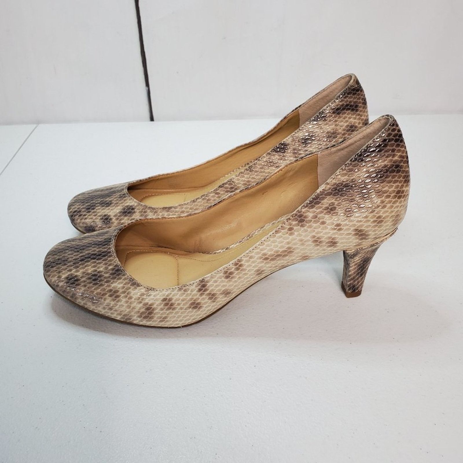 Designer BCBGeneration Gumby Faux Snake Print Leather Pumps 8.5 Size US 8.5 / IT 38.5 - 9 Thumbnail
