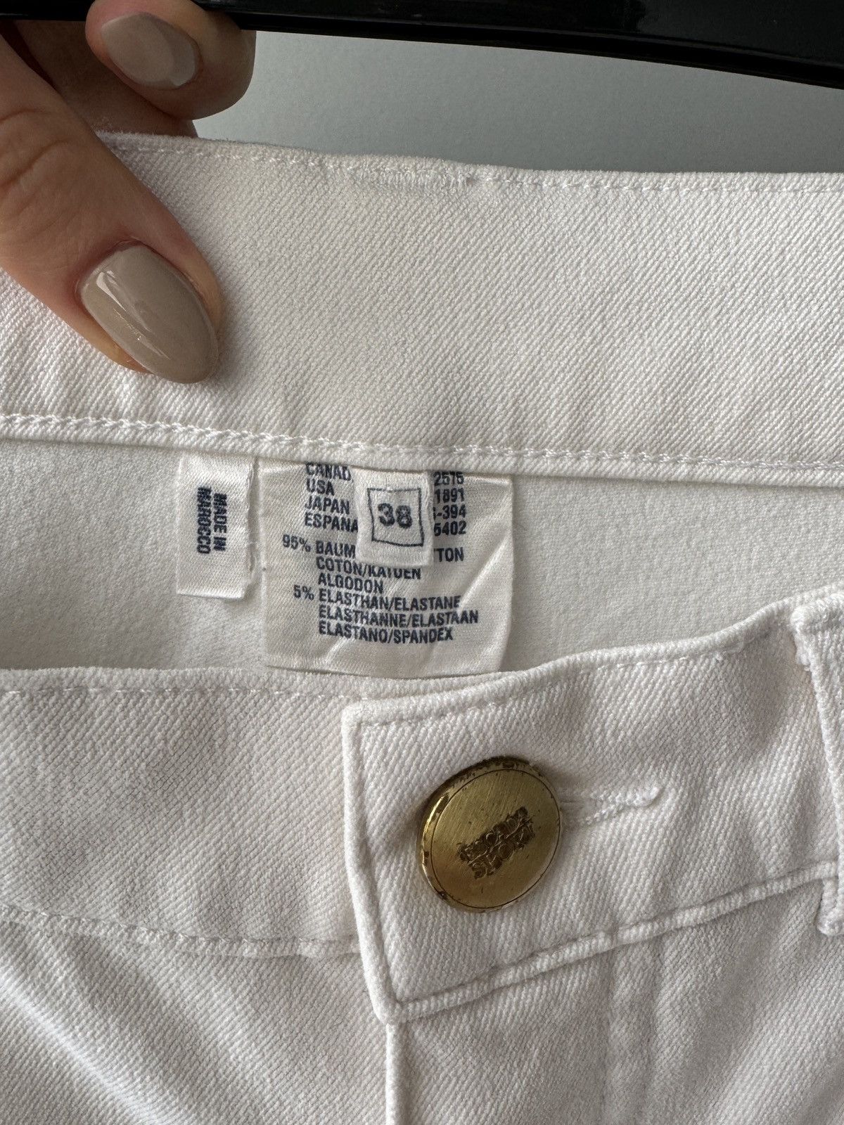 Escada × Escada Sport × Vintage Vintage Escada Sport Women’s Stretchy White Denim Pants Size 26" / US 2 / IT 38 - 6 Thumbnail