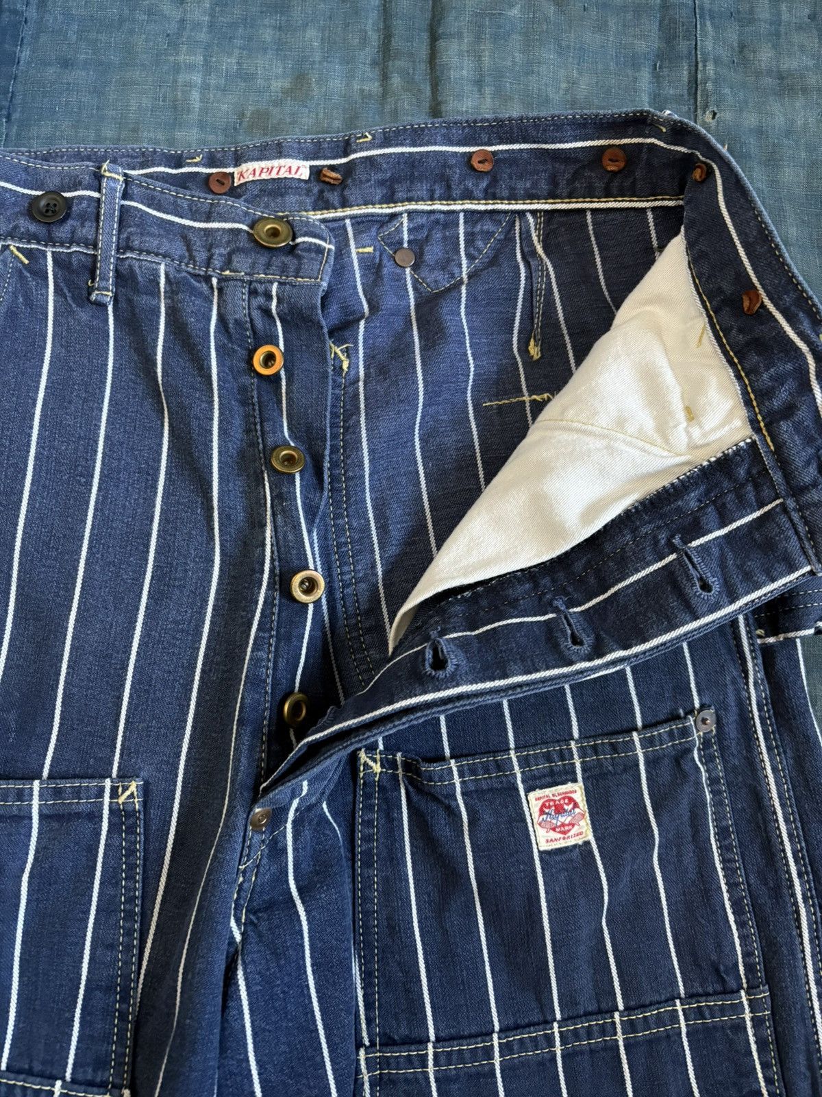 Kapital KAPITAL Double Knee Lumber Pants stripe Size US 30 / EU 46 - 5 Thumbnail