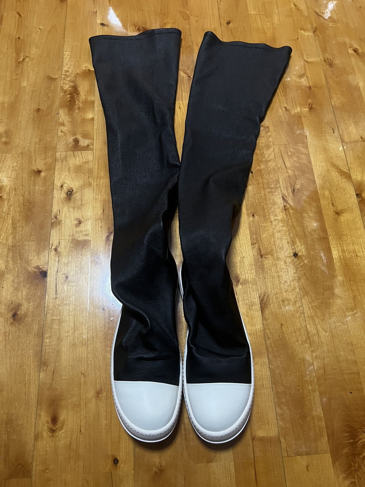 Rick Owens Rick owens mainline leather thigh high stocking sz 37 Size US 7 / IT 37 - 1 Thumbnail