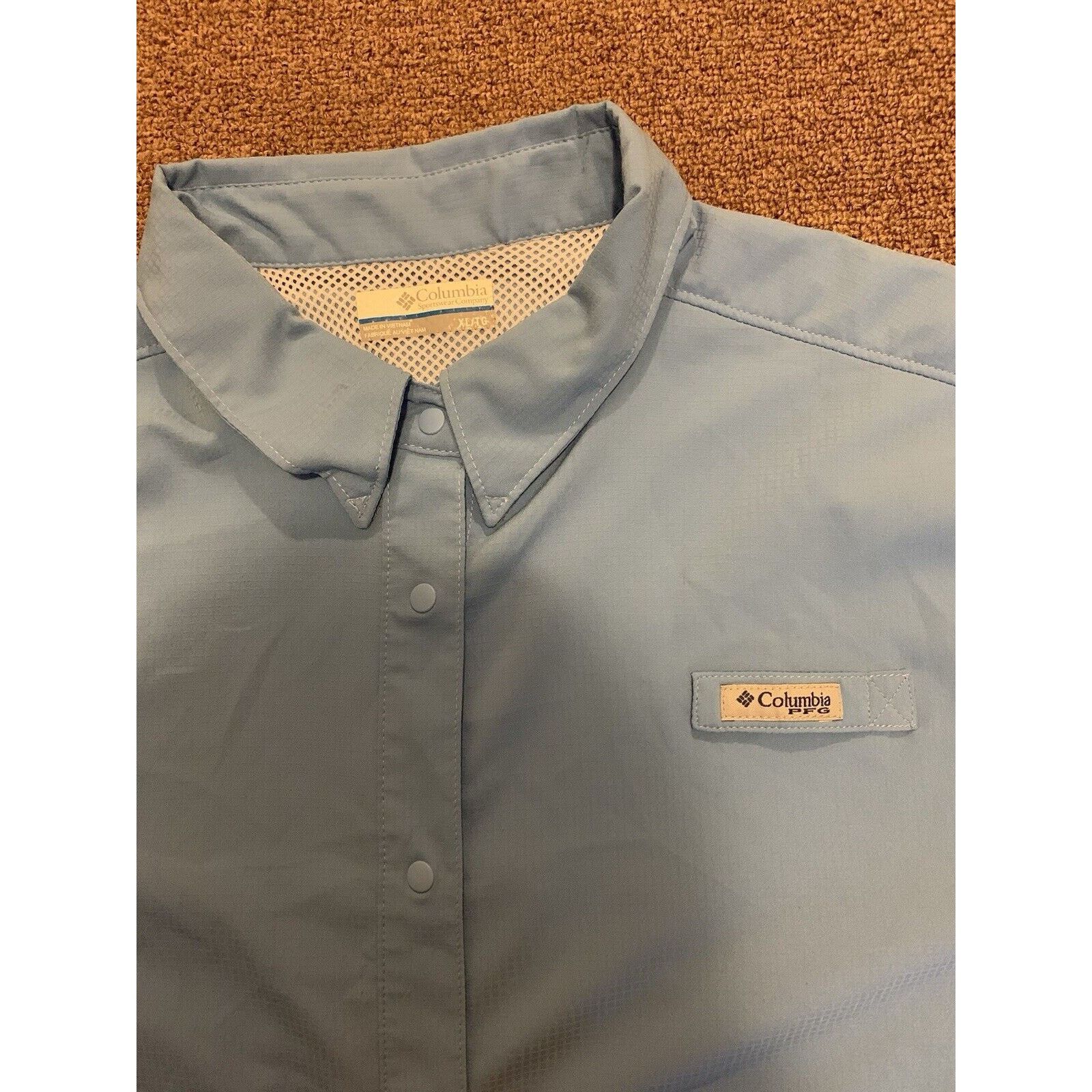 Columbia Columbia PFG Fishing Shirt Xtra Large Blue Vented Mens Size US XL / EU 56 / 4 - 2 Thumbnail