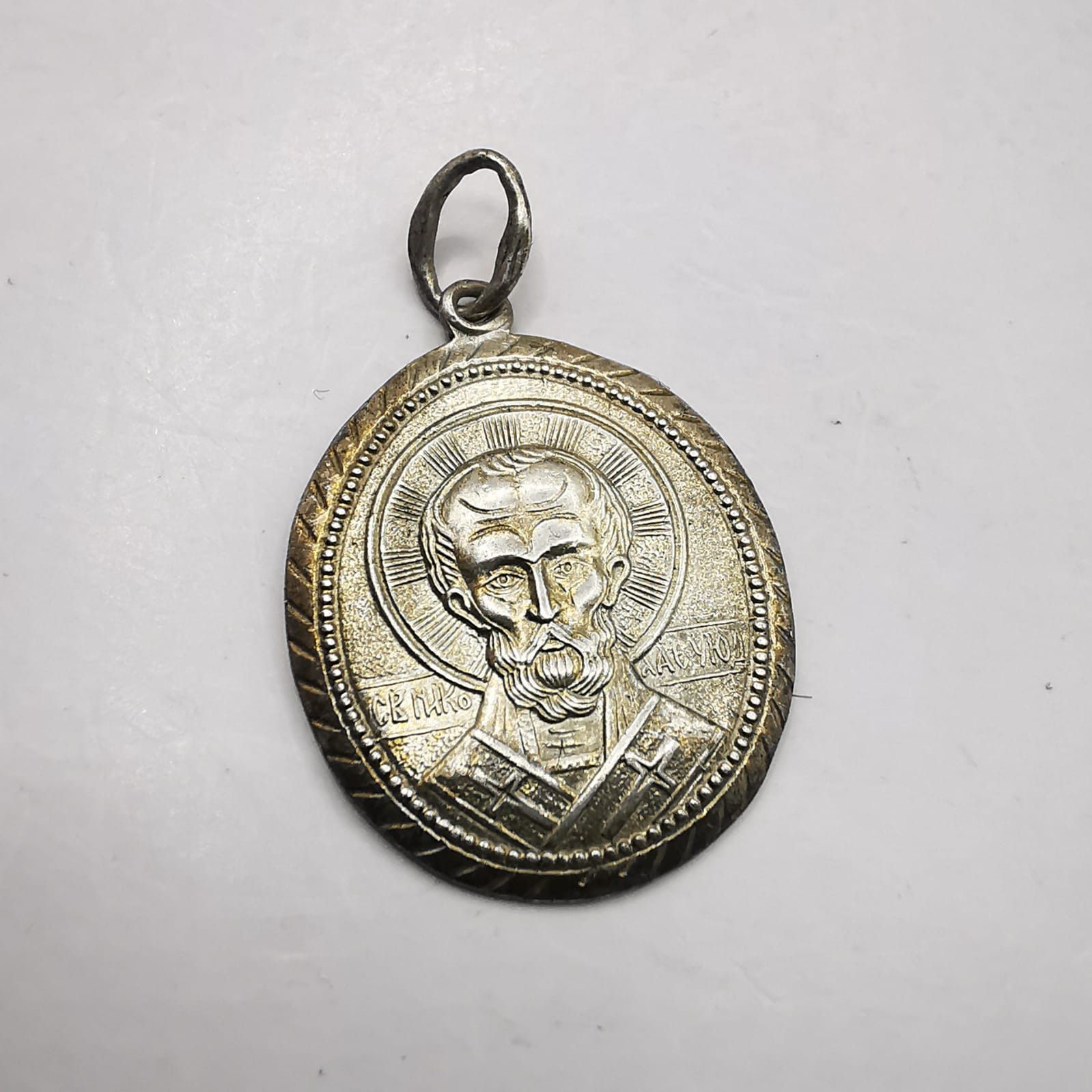 Vintage Vintage Pendant"Saint Nicholas" 875 Silver 2,55g Size ONE SIZE - 1 Thumbnail