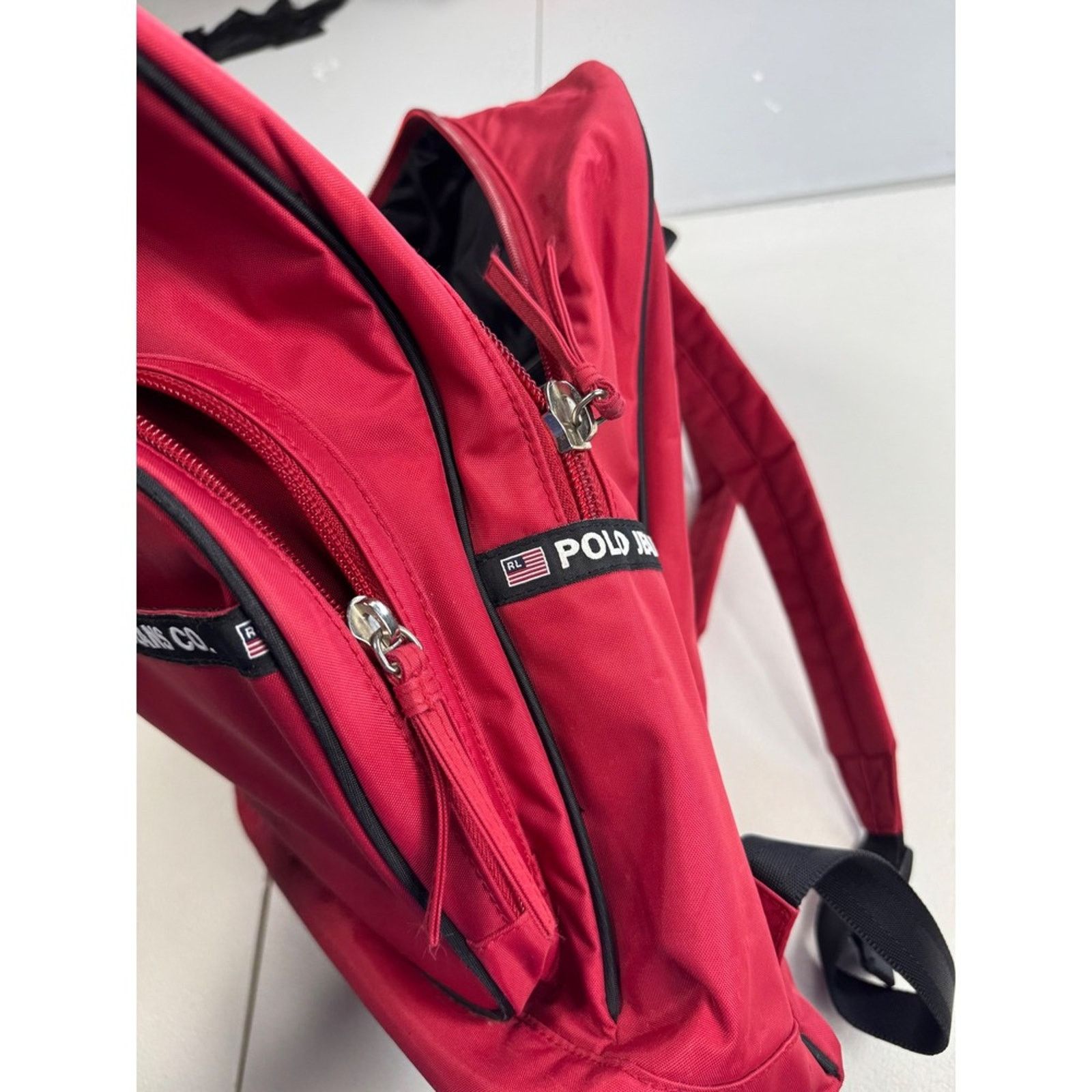 Polo Ralph Lauren Polo Jeans Co. Ralph Lauren Backpack Bookbag Red‎ Travel BAG Size ONE SIZE - 7 Thumbnail