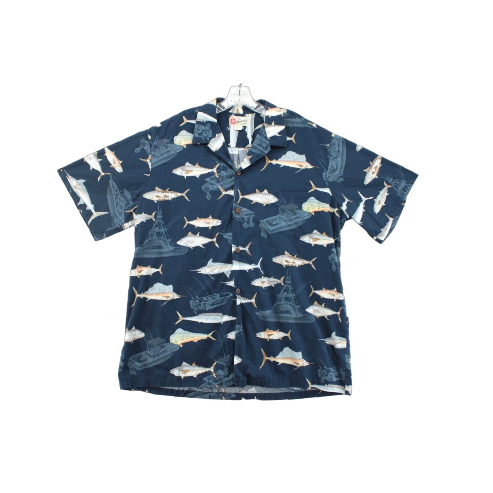 Hilo Hattie VINTAGE Hilo Hattie Shirt Men’s 2XL Blue Hawaiian Vacation Fishing Boats Short Sleeve Shirt Size US XXL / EU 58 / 5 - 1 Thumbnail