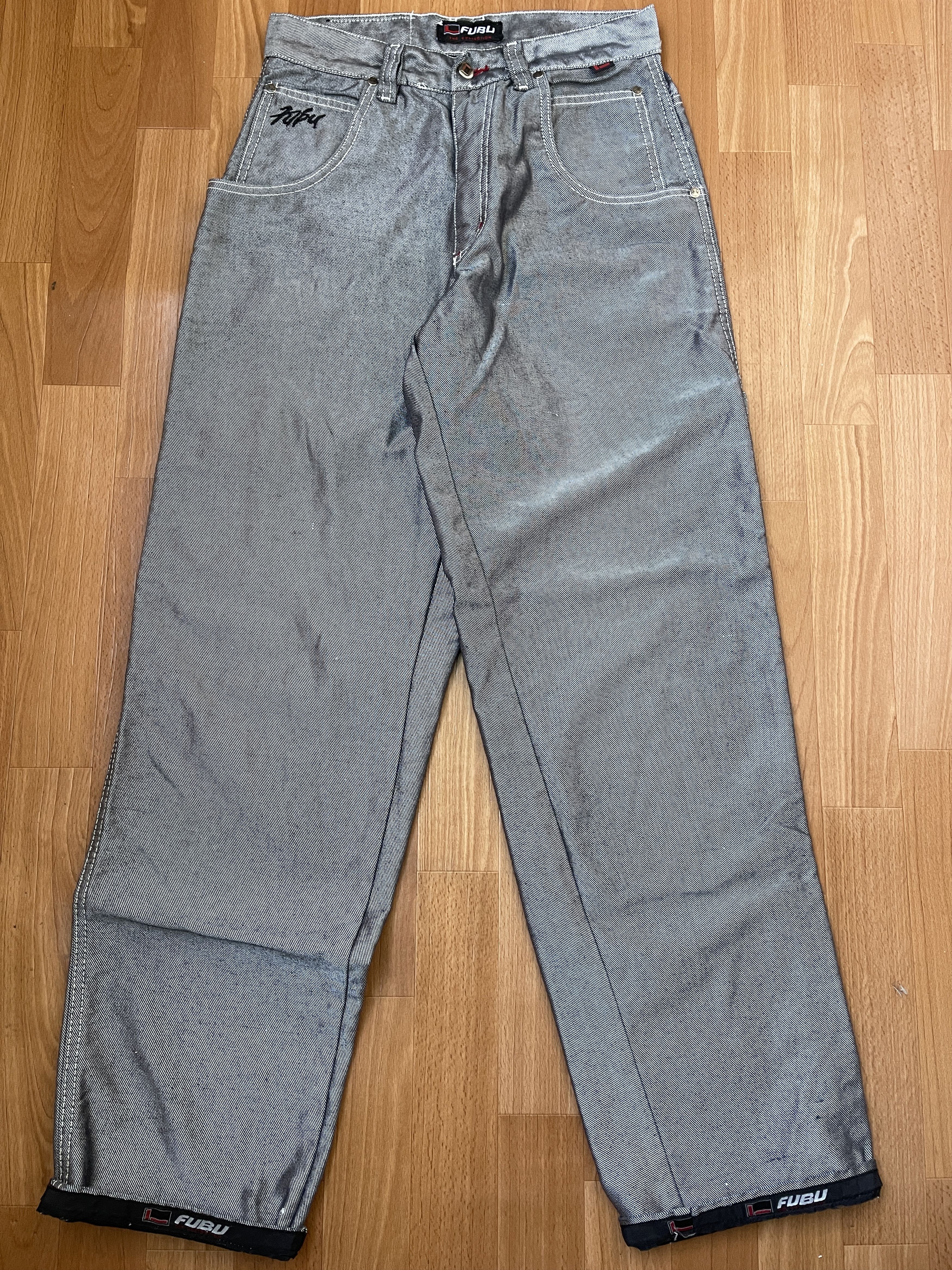 Fubu FUBU jeans shiny vintage baggy jeans silver metallic size 28 Size US 28 / EU 44 - 3 Thumbnail