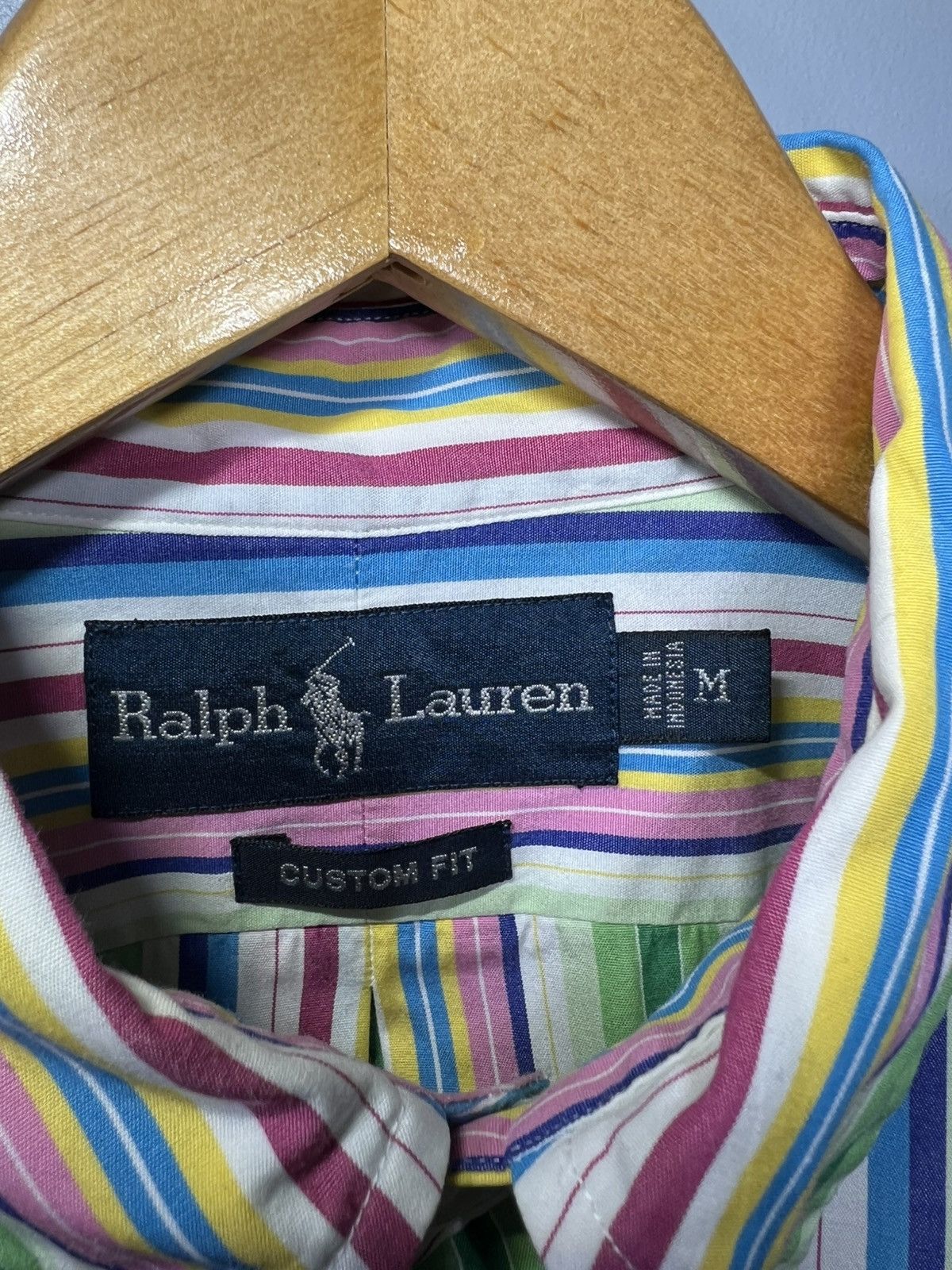 Polo Ralph Lauren VINTAGE Polo Ralph Lauren Shirt Sz M Candy Stripe Custom Fit Size US M / EU 48-50 / 2 - 3 Thumbnail