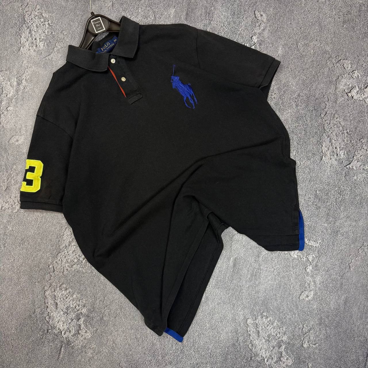 Polo Ralph Lauren Polo Ralph Lauren Big Pony Black Polo Size US XXL / EU 58 / 5 - 1 Thumbnail