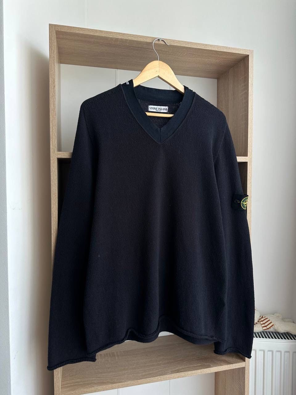 Stone Island × Vintage Vintage Stone Island Black Sweater Size US L / EU 52-54 / 3 - 21 Thumbnail