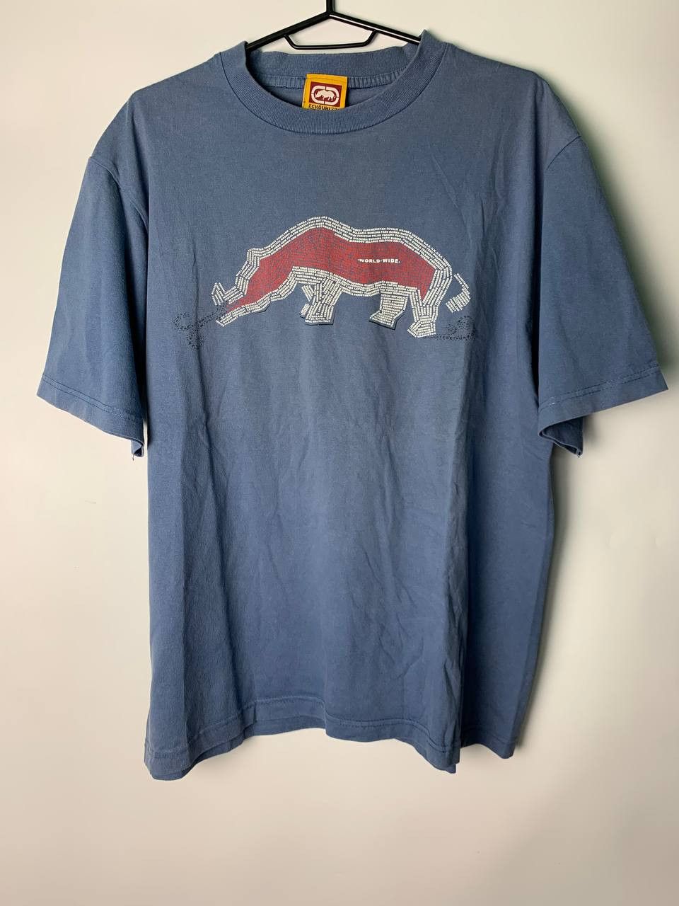 Ecko Unltd. Vintage Ecko Unltd Blue Graphic Logo Rhino T Shirt Size US L / EU 52-54 / 3 - 1 Thumbnail