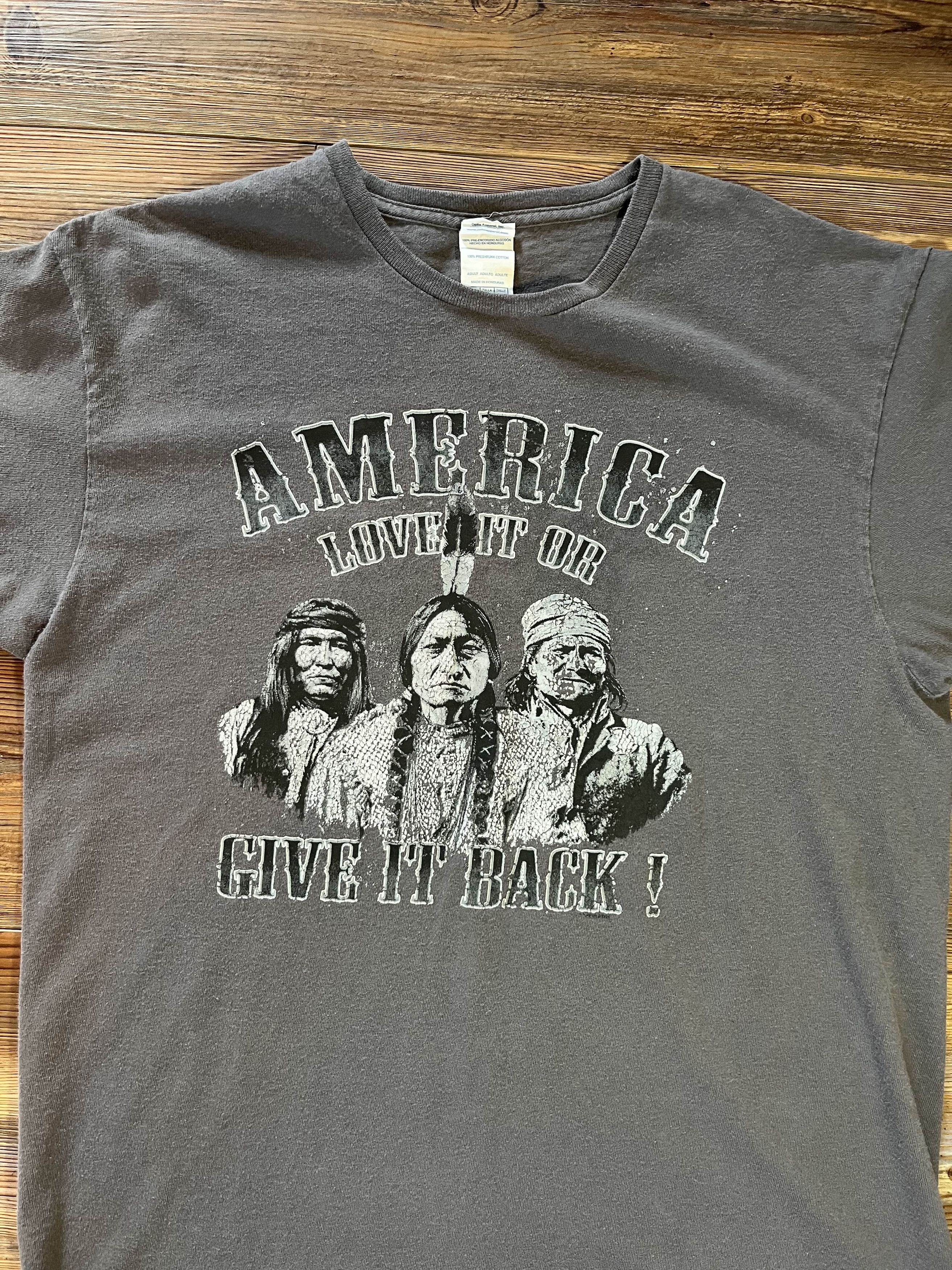 Vintage Y2K America Love It Or Give It Back ! Shirt Size US L / EU 52-54 / 3 - 2 Thumbnail