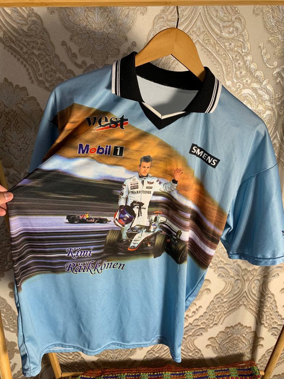 NASCAR VINTAGE MERCEDES BENZ KIMI RAIKKONEN F1 RACING RETRO Y2K 90s Size US S / EU 44-46 / 1 - 3 Thumbnail