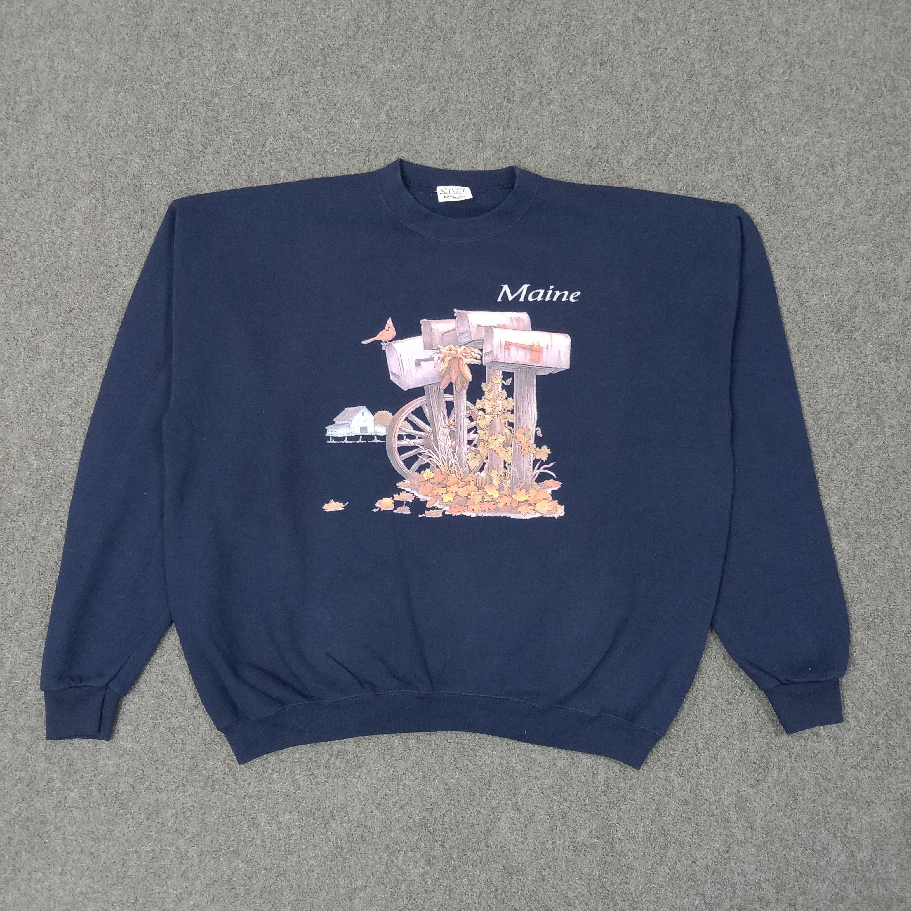 Vintage Maine American Art Retro Style Sweatshirt C225N21 Size US XXL / EU 58 / 5 - 1 Thumbnail