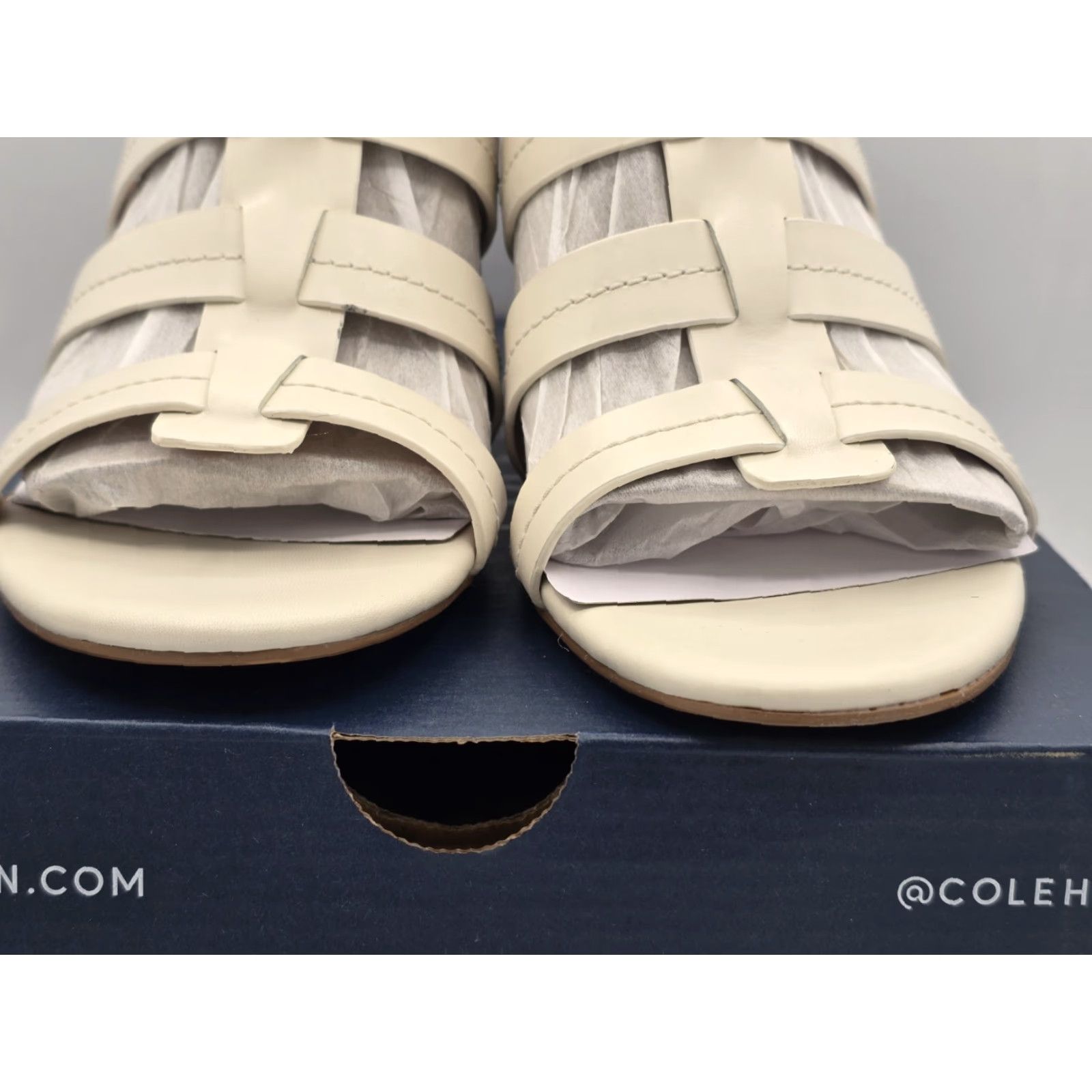 Cole Haan VINTAGE Cole Haan Josie Sandals Brand Fisherman Women’s Leather White 10 B Narrow 90s Concert Style Mens Womens Girls? Size US 10 / IT 40 - 3 Thumbnail