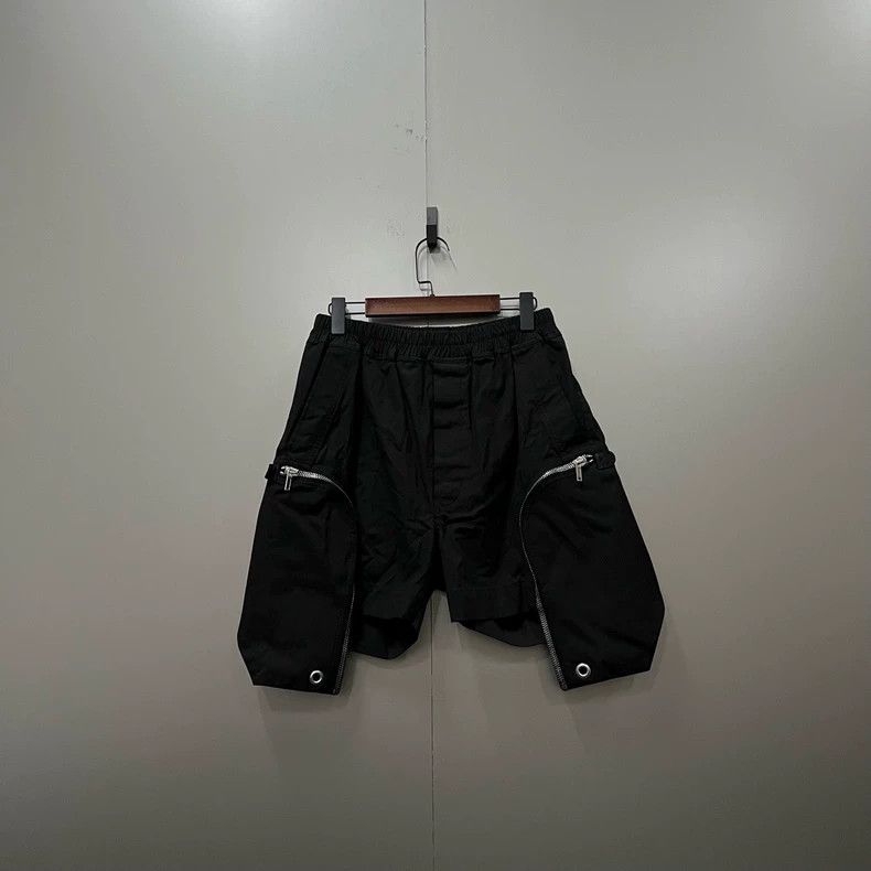 rick owens size US 46 Black Extended Pocket Shorts 2505-Ne