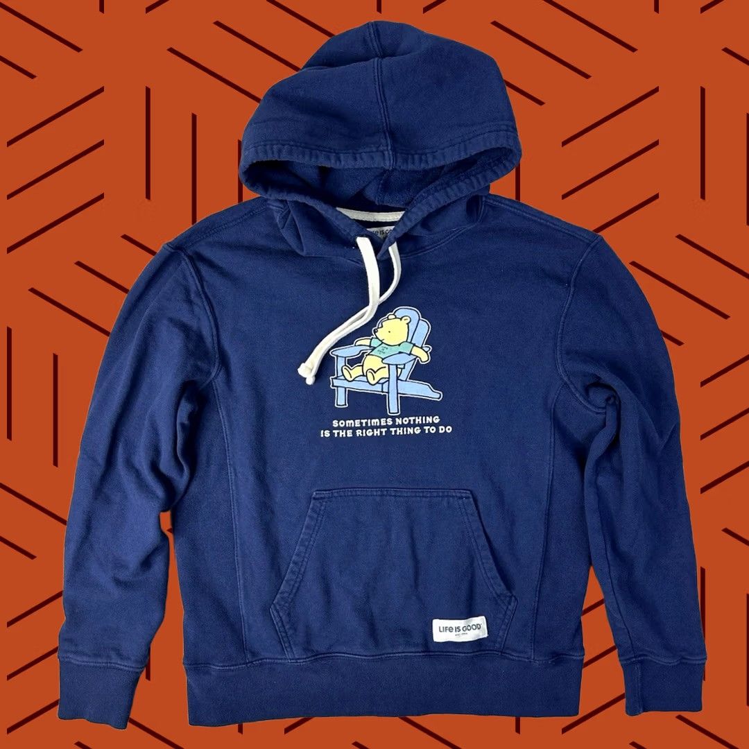 Life is Good Life Is Good Women's Winnie Adirondack Simply True Fleece Hoodie M Blues Pullover Activewear Womens Medium Size M / US 6-8 / IT 42-44 - 1 Thumbnail