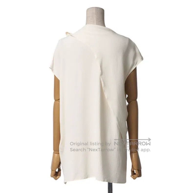 Hermes Hermes Silk Milkshake White Sleeveless Top Size XXS / US 00 / IT 34 - 4 Thumbnail