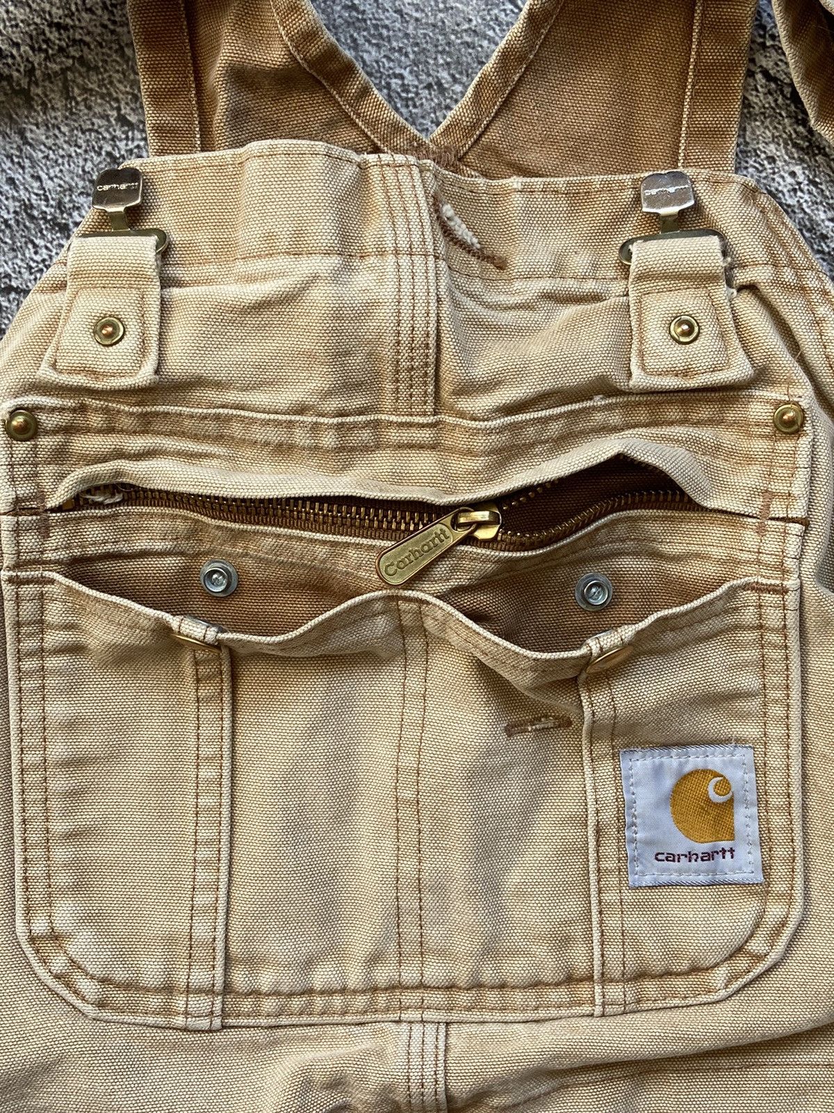 Carhartt × Vintage Vintage 80s Carhartt Archival Faded Distressed Overall Size US 40 / EU 56 - 9 Thumbnail