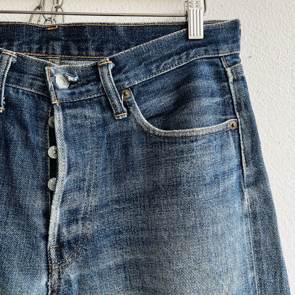 Denime Vintage DENIME Redline Selvedge Distressed Jeans Size 32 Size US 32 / EU 48 - 8 Thumbnail