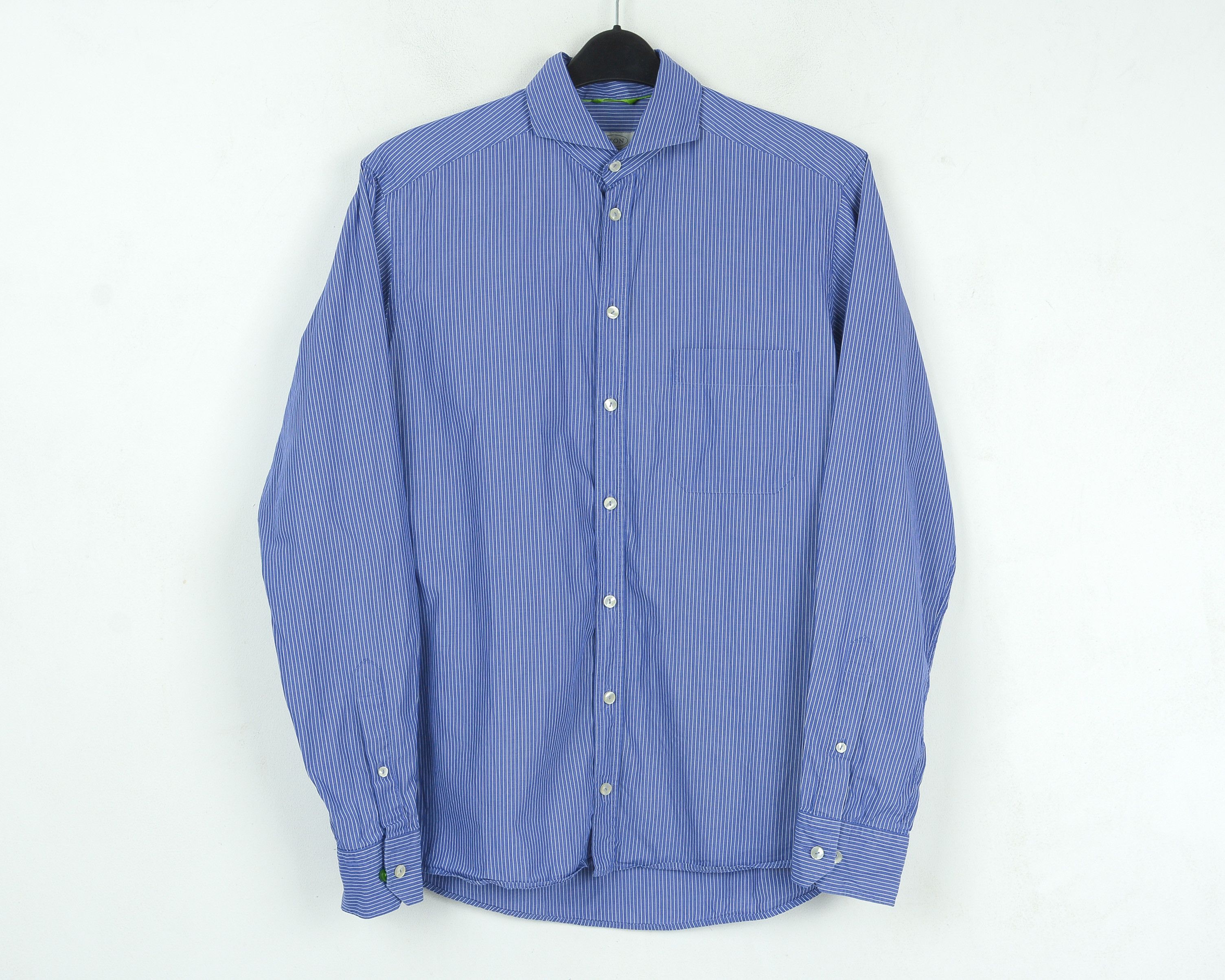 Eton ETON Shirt Sleeve 39 Pinstriped Button up Long Sleeve Size US M / EU 48-50 / 2 - 1 Thumbnail