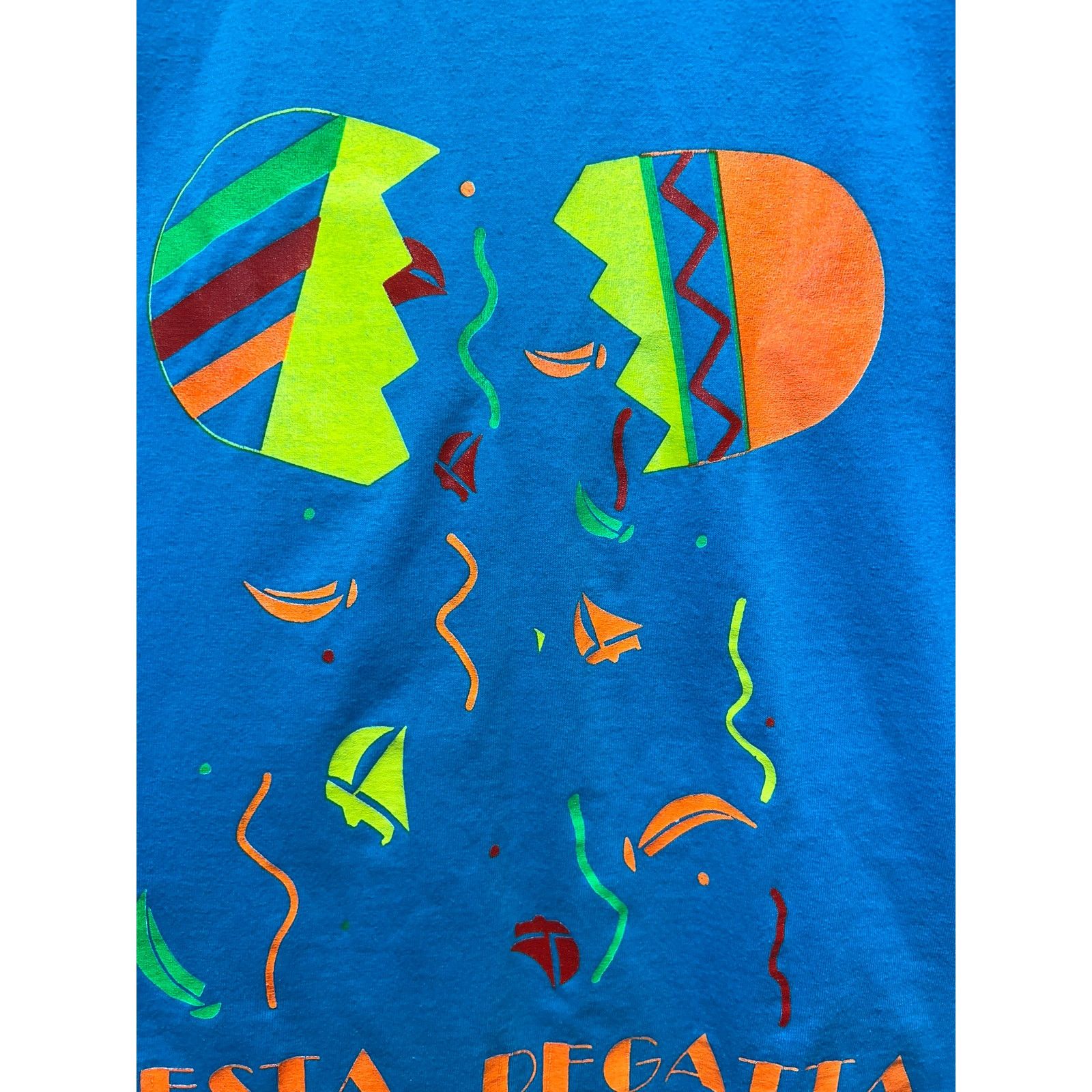 Hanes Vintage Regatta Shirt Fiesta Regatta AYC Boat Blue Sail Boat Size US L / EU 52-54 / 3 - 9 Thumbnail