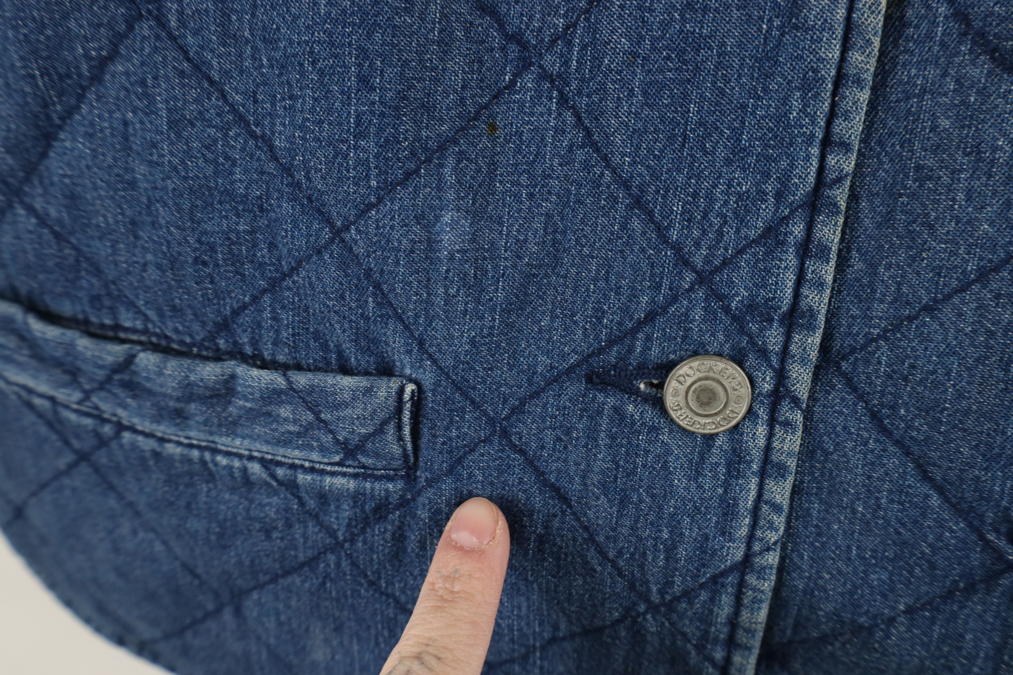 Vintage Vintage 90s Streetwear Reversible Quilted Denim Vest Jacket Size S / US 4 / IT 40 - 4 Thumbnail